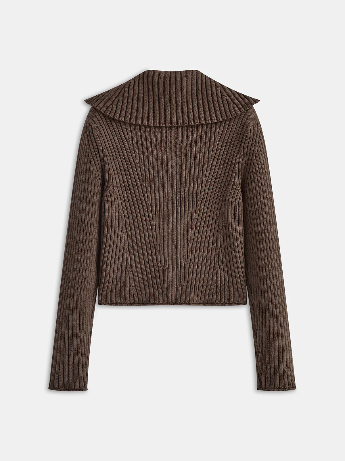 Shawl Collar Button Ribbed Cardigan - Wholesalesil