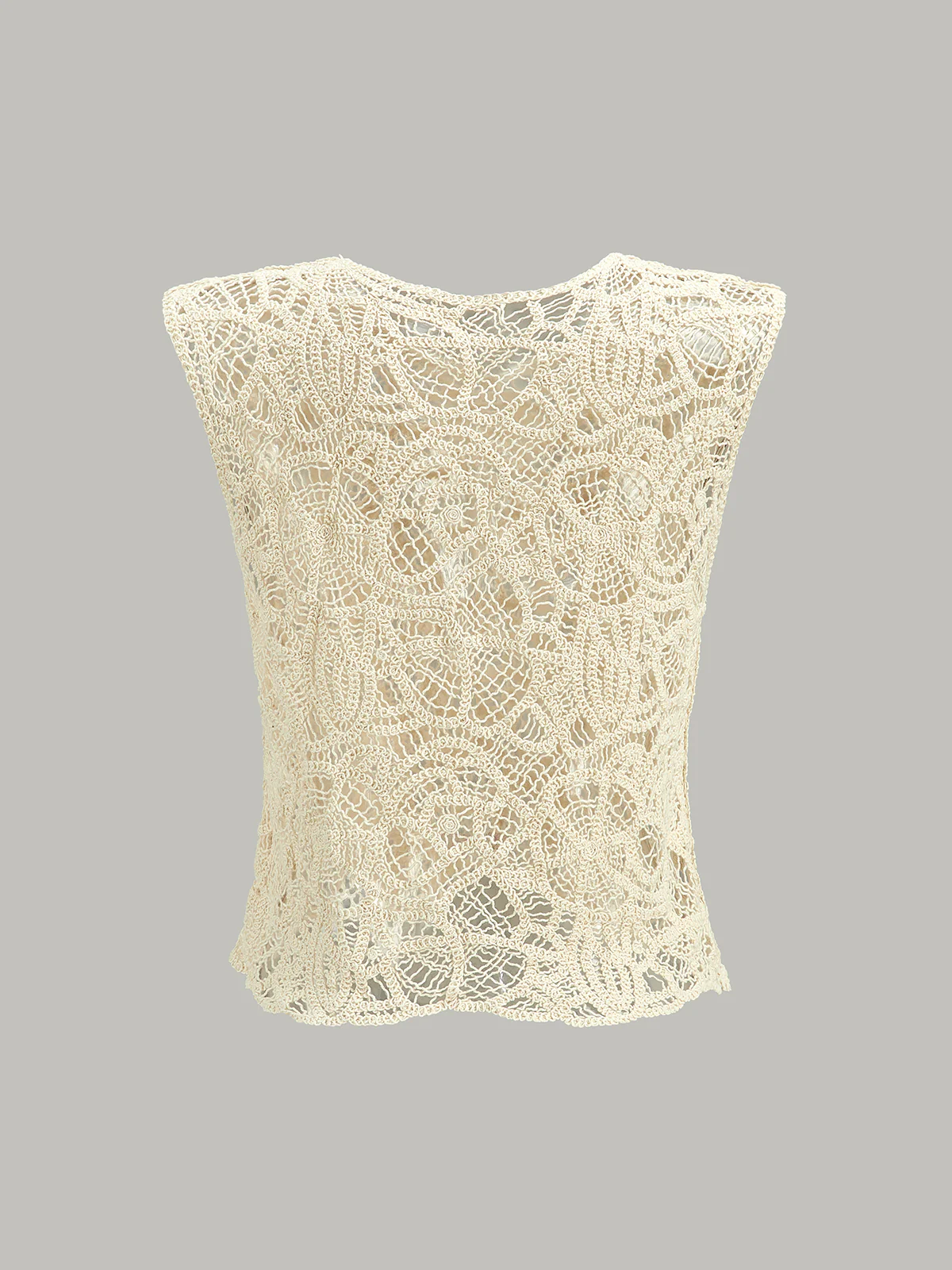 Semi-Sheer Crochet Lace Top - Wholesalesil