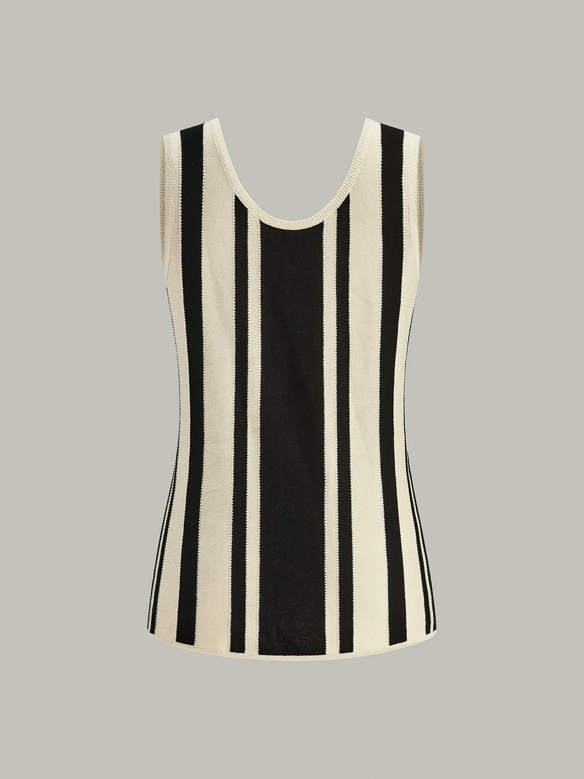 Striped Knit Tank Top - Wholesalesil