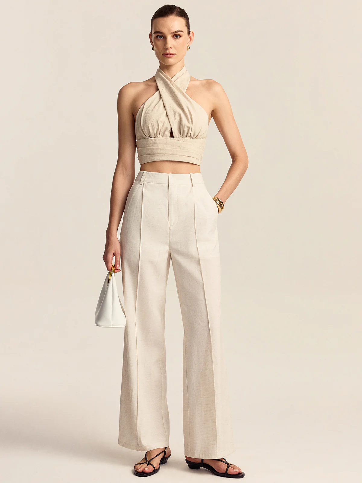 Tencel-Linen Blend Trousers - Wholesalesil