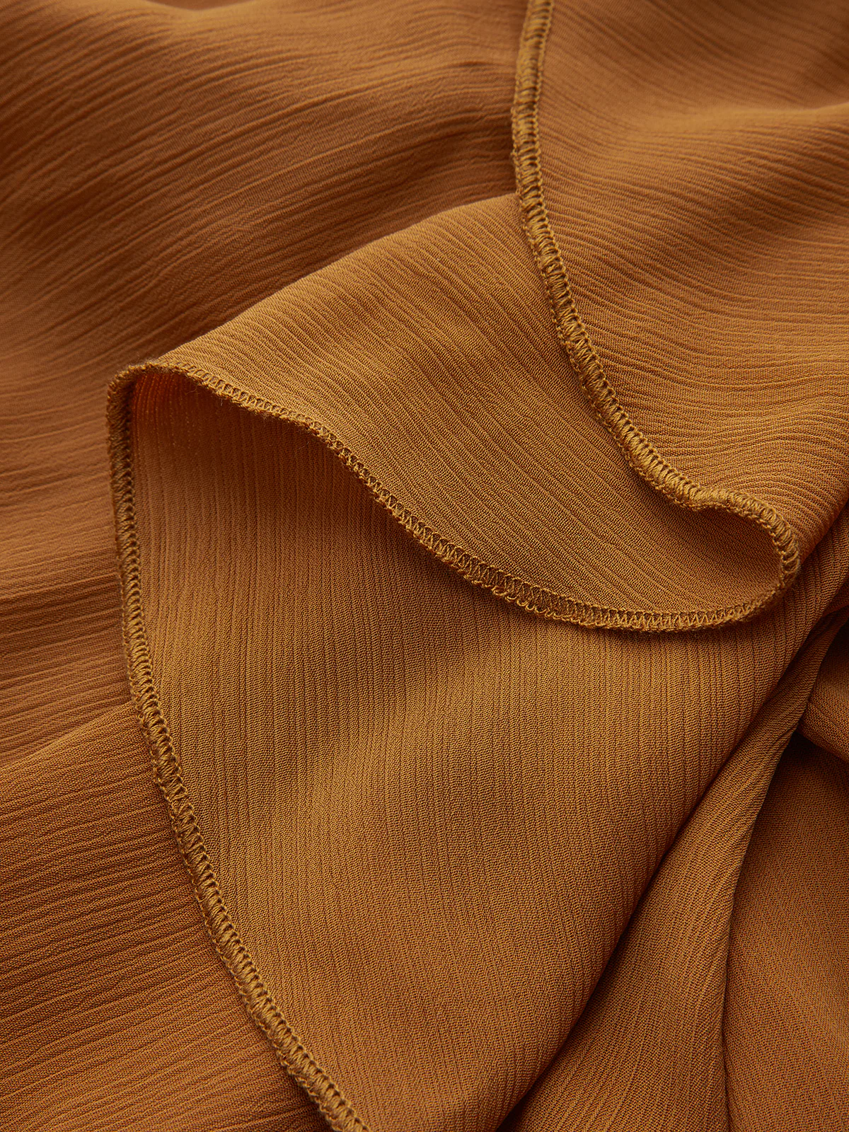 Chiffon Ruffled Tiered Sleeve Tie-Neck Blouse - Wholesalesil