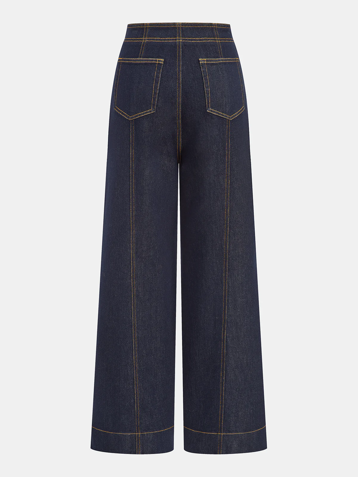 Horsebit Detail Denim Mid-Waist Jeans - Wholesalesil