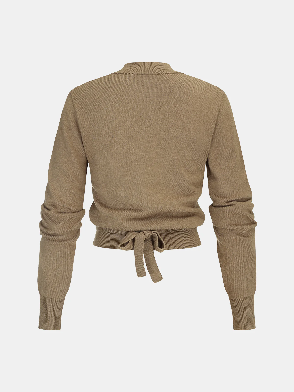 Cut-Out Shoulder Tie-Back Sweater - Wholesalesil