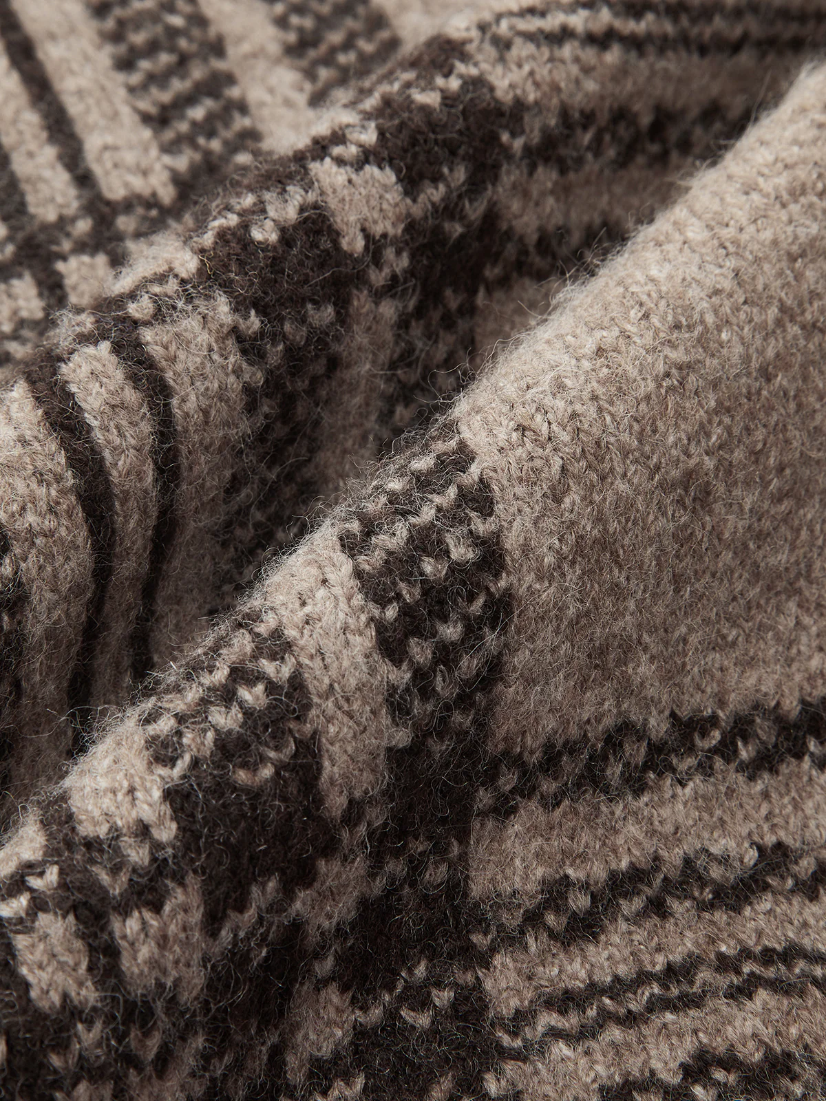 Plaid Wool-Blend Button Cardigan - Wholesalesil