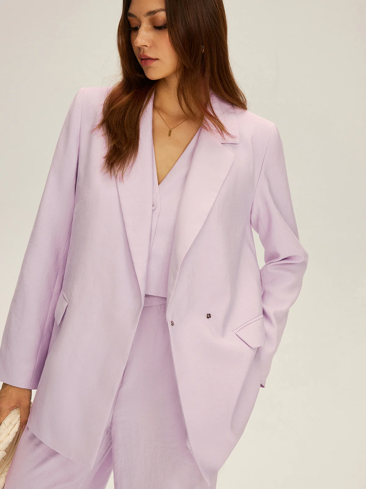 Long Sleeve Belted Blazer - Wholesalesil