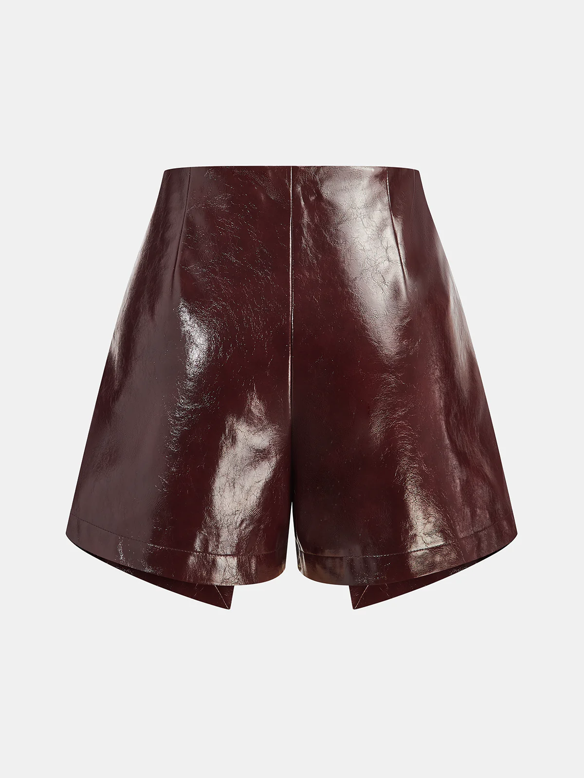 Metal Rose Faux Leather Skort - Wholesalesil