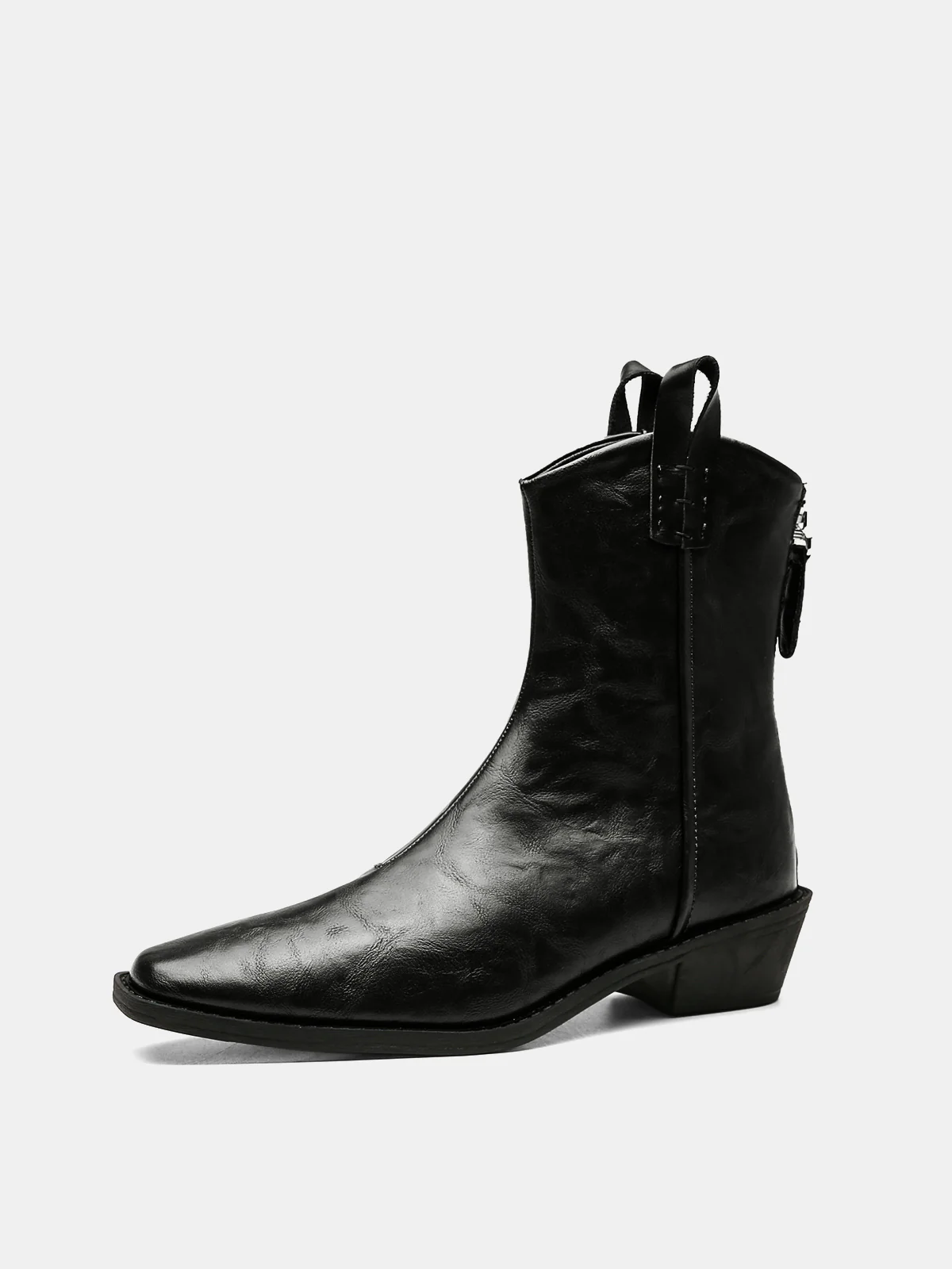 PU Leather Western Ankle Boots - Wholesalesil