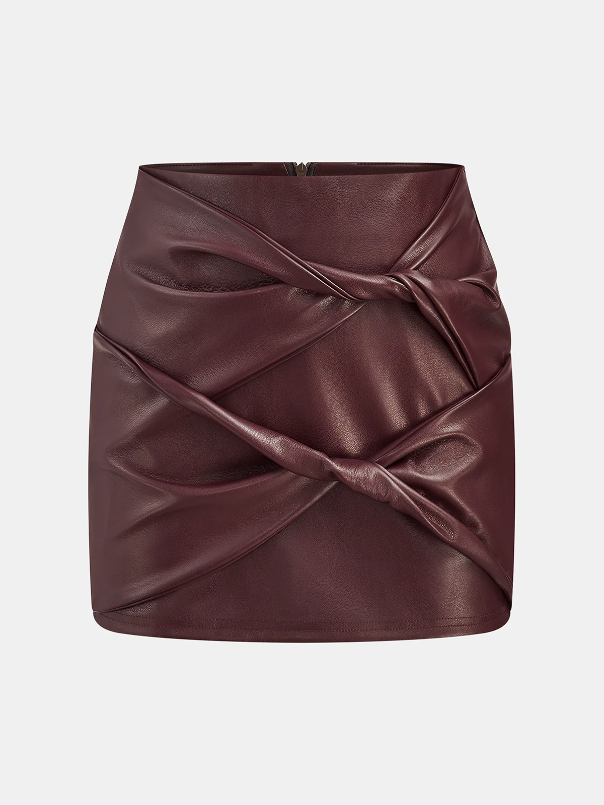 Twisted Lies Faux Leather Mini Skirt - Wholesalesil