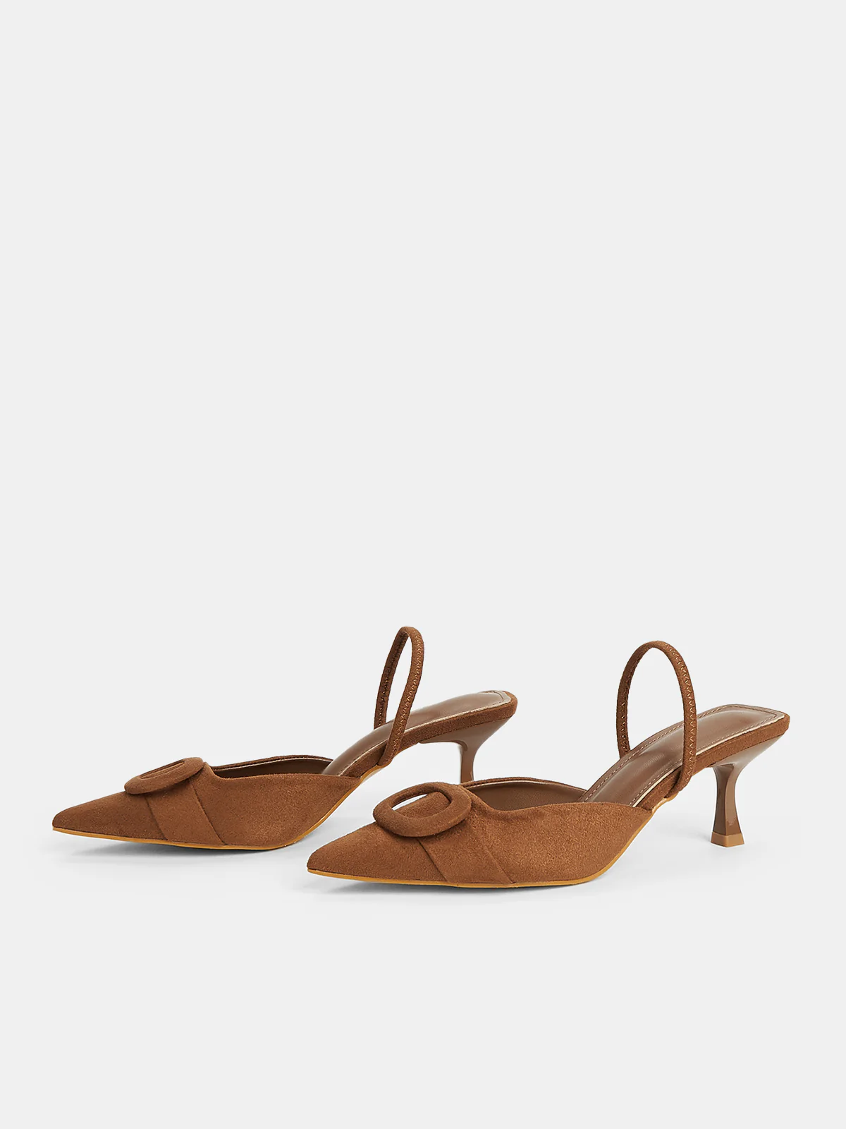 Pointed Toe Suede Effect Heels - Wholesalesil