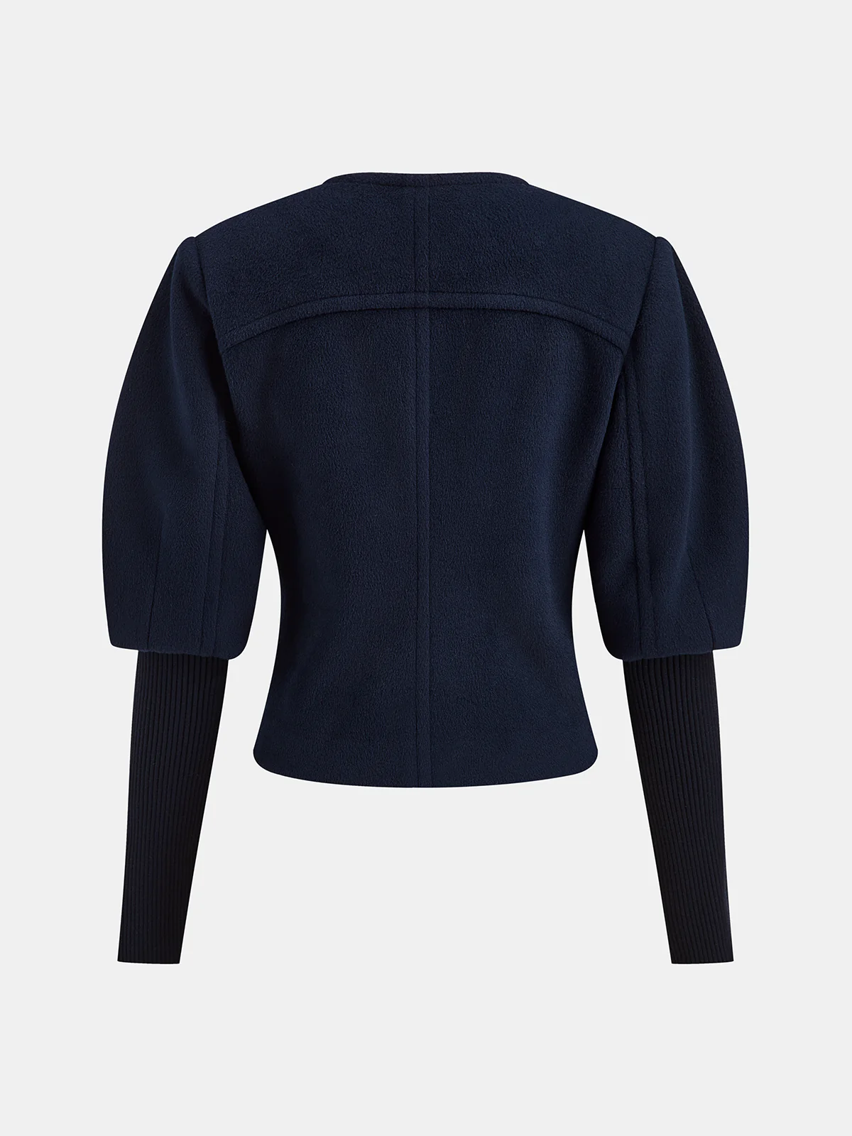 Leg-Of-Mutton Sleeve Tweed Jacket - Wholesalesil