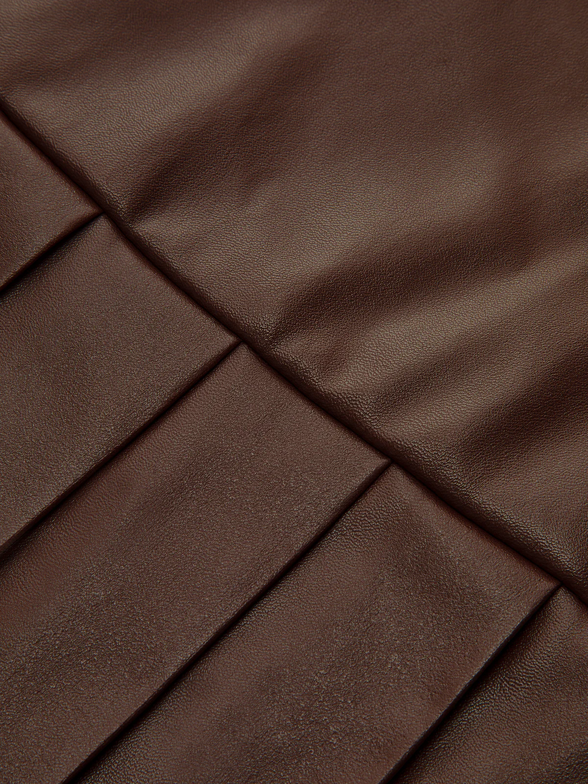 Faux Leather High-Waist Pleated Mini Skirt - Wholesalesil