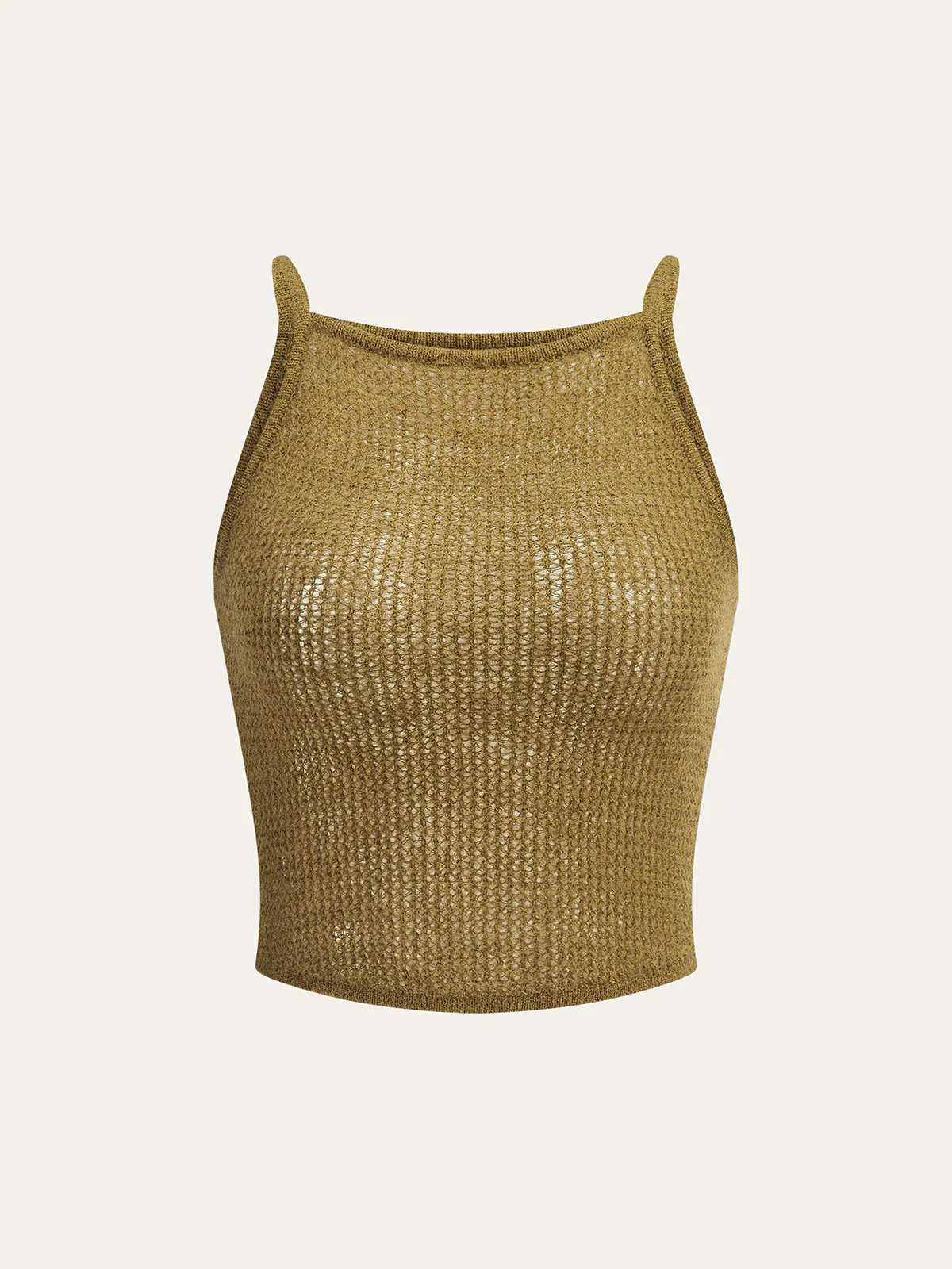 Semi-Sheer Knit Crop Top - Wholesalesil