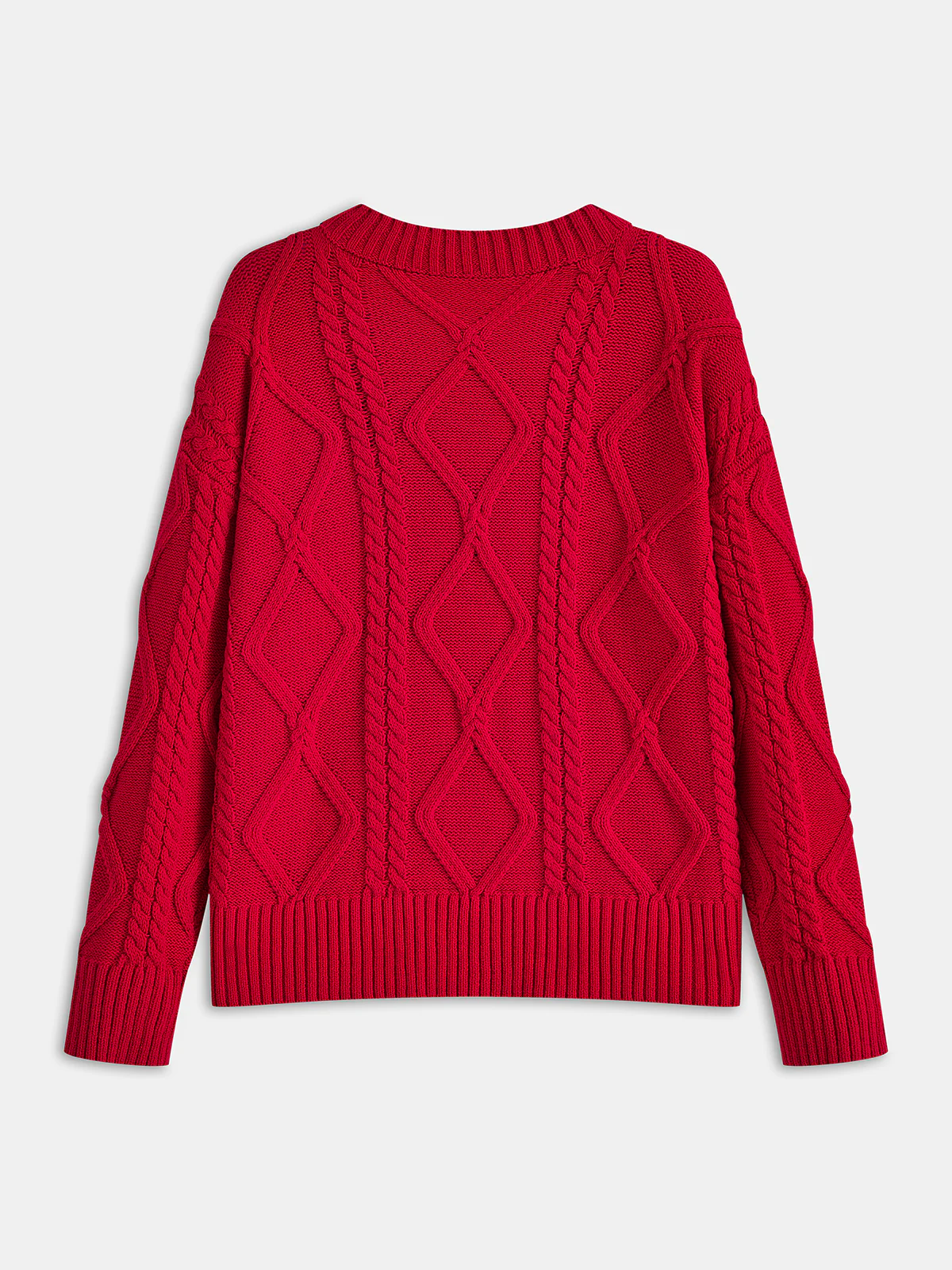 Cable-Knit Crew Neck Sweater - Wholesalesil
