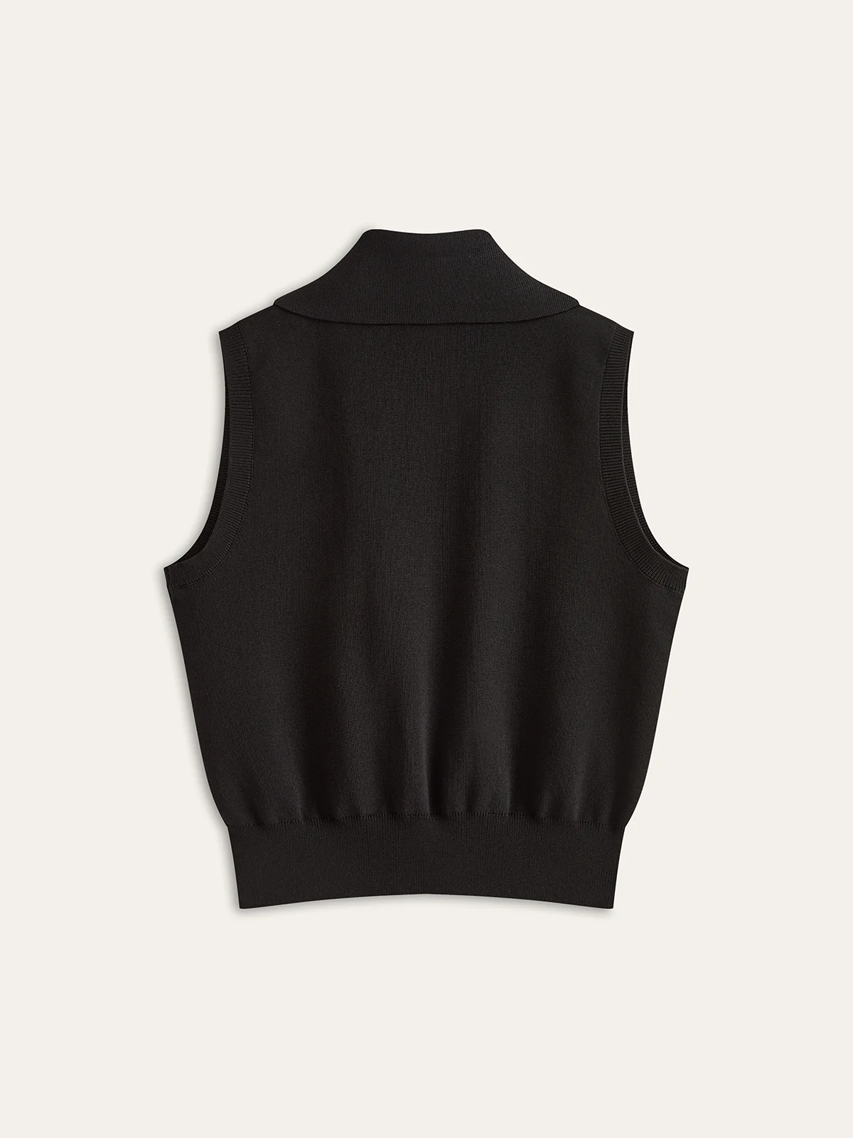 Denim Placket Button Knit Vest - Wholesalesil