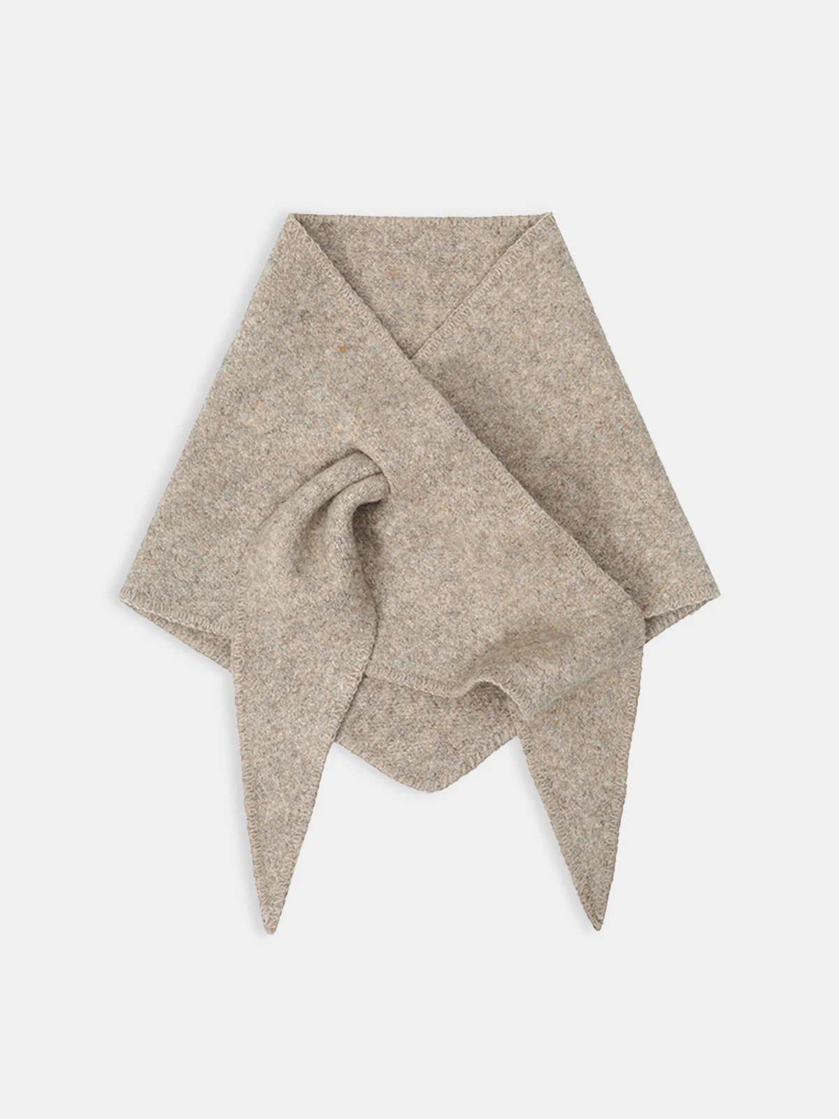 Wool-Blend Triangular Scarf - Wholesalesil