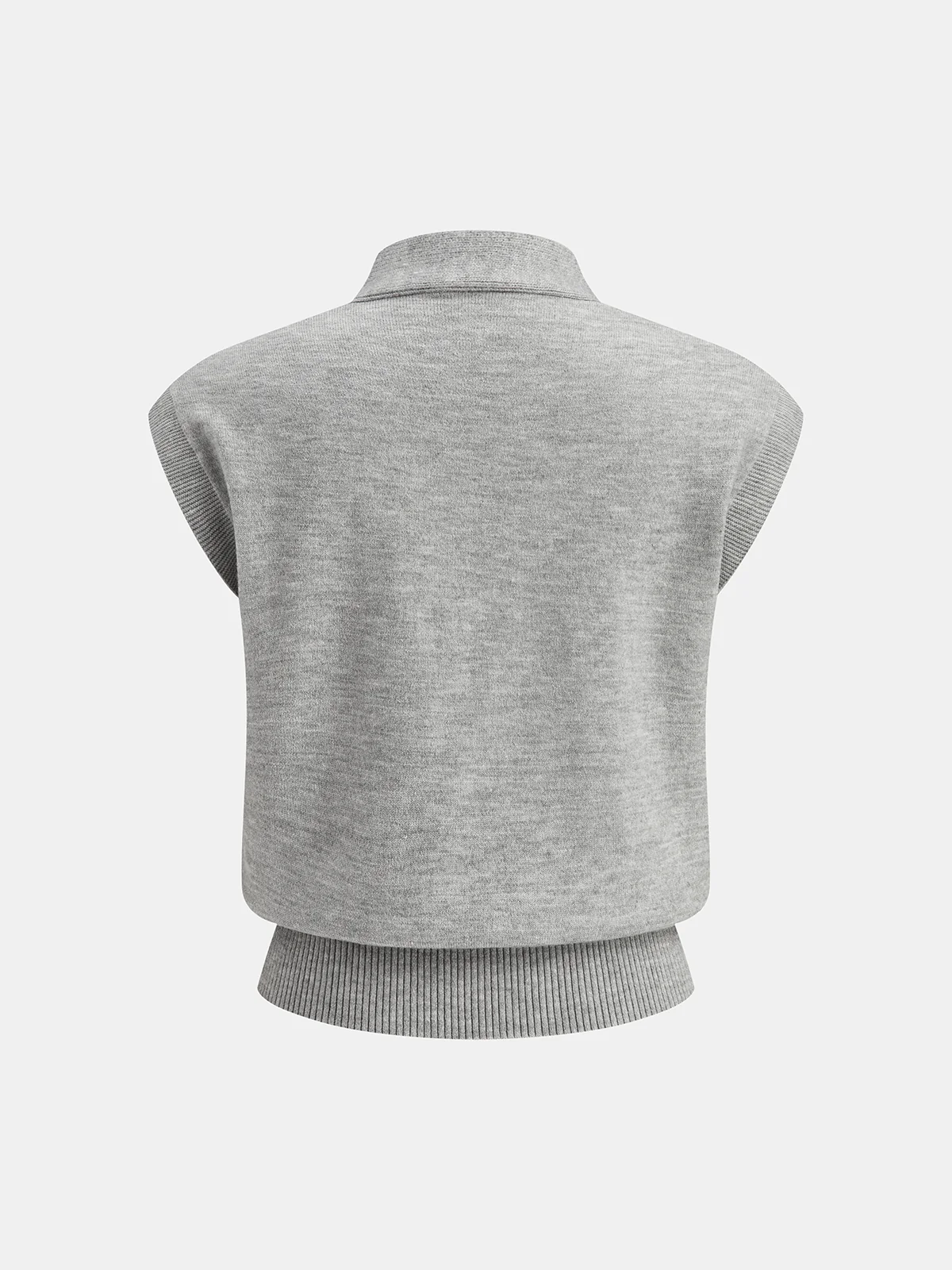 Bow Neck Sleeveless Knit Vest - Wholesalesil