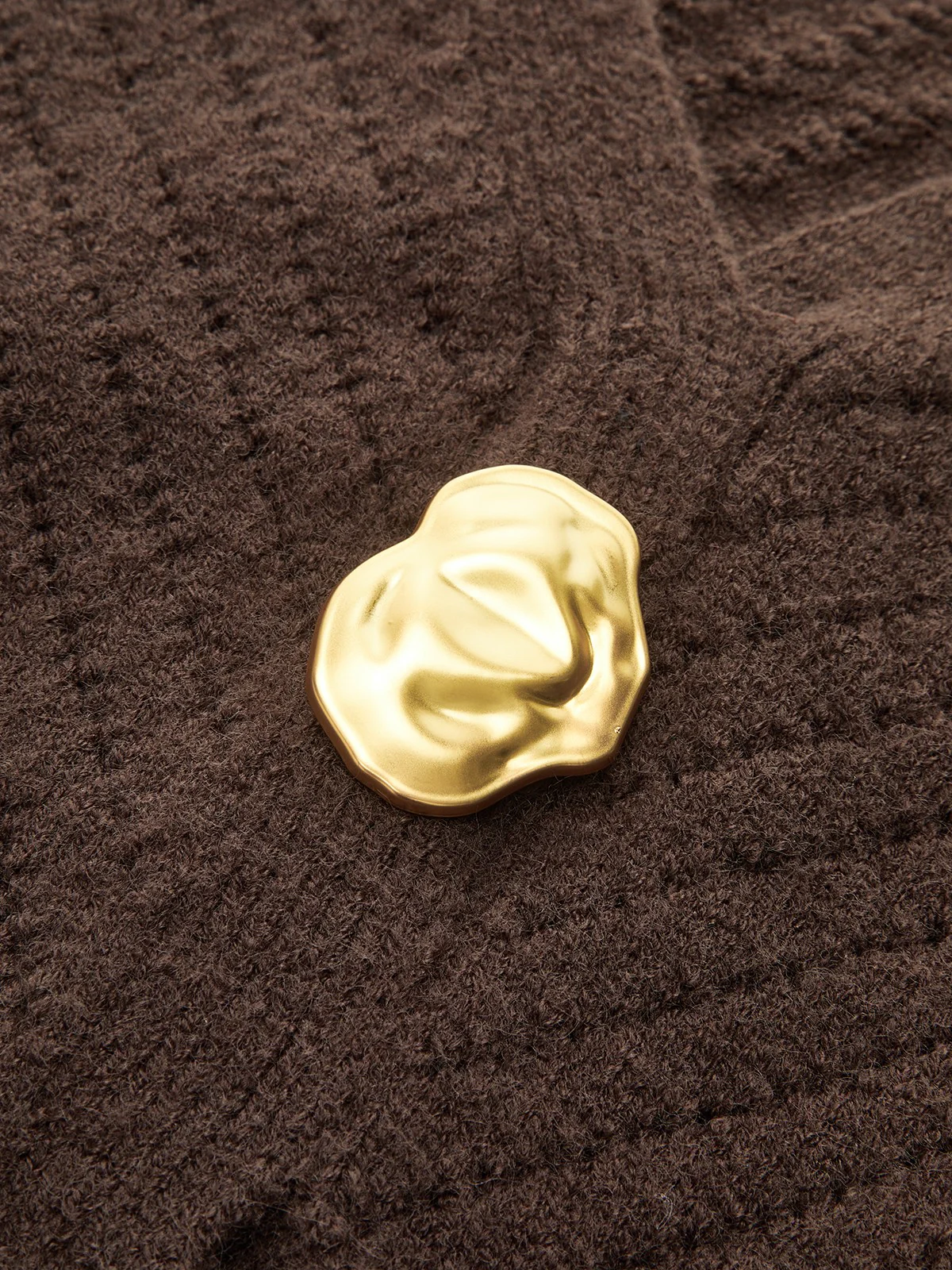 Metal Detail V-Neck Cinched Waist Sweater - Wholesalesil