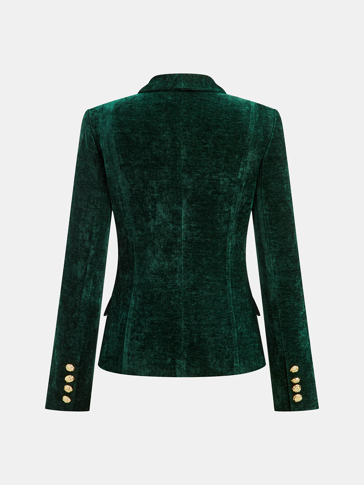 Metal Button Velvet Blazer - Wholesalesil
