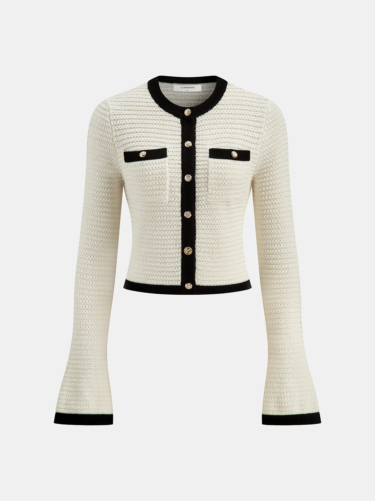 Contrast Trim Knitted Top and Mini Skirt Set - Wholesalesil