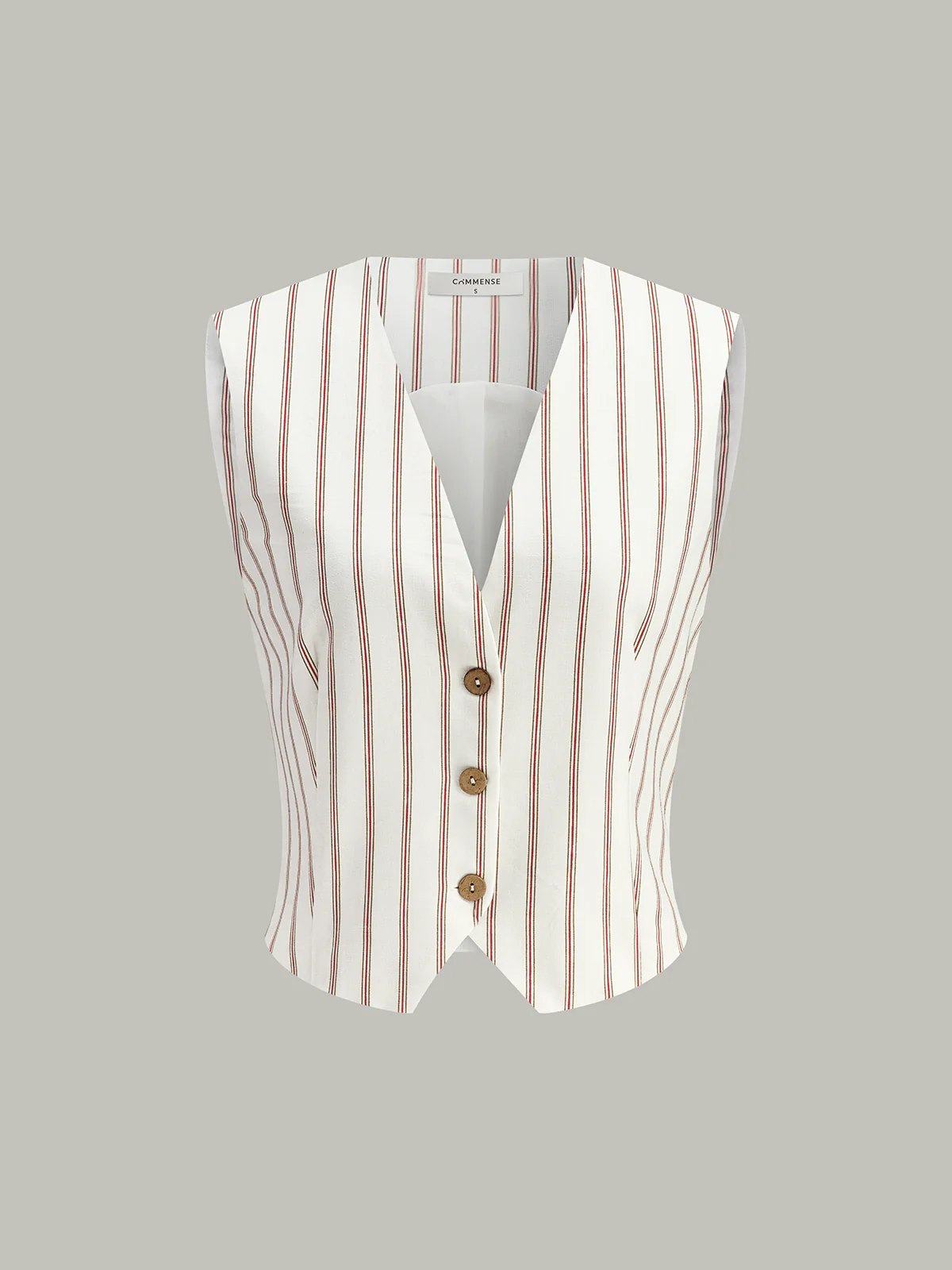 Belted Striped Shorts Set - Wholesalesil