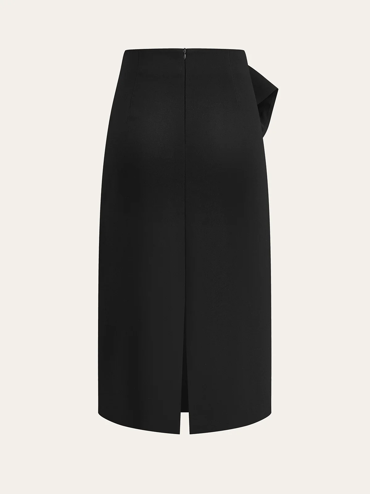Metal Detail Asymmetric Midi Skirt - Wholesalesil