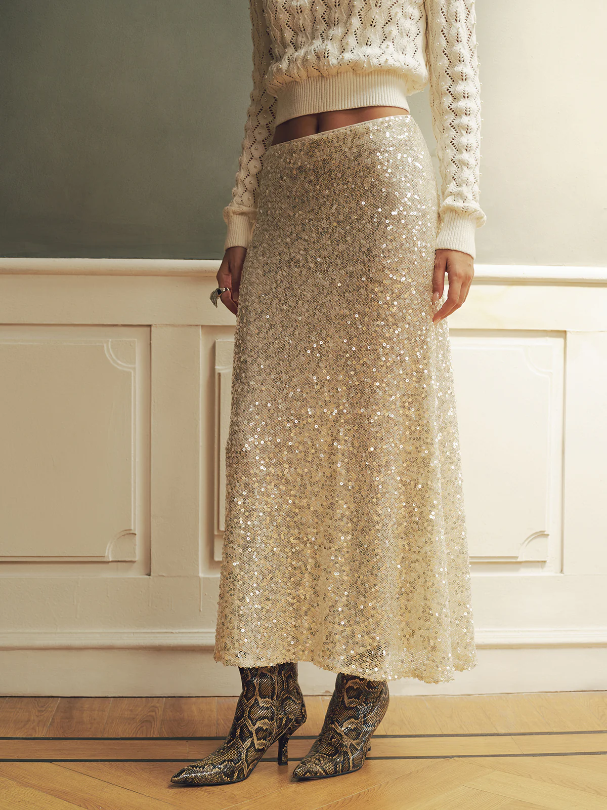 Sequin Mermaid Maxi Skirt - Wholesalesil