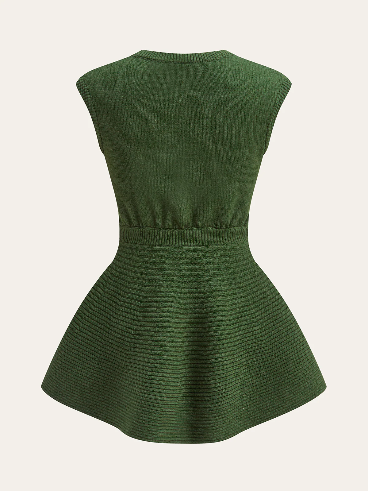 Cable Knit Peplum Sweater Vest - Wholesalesil