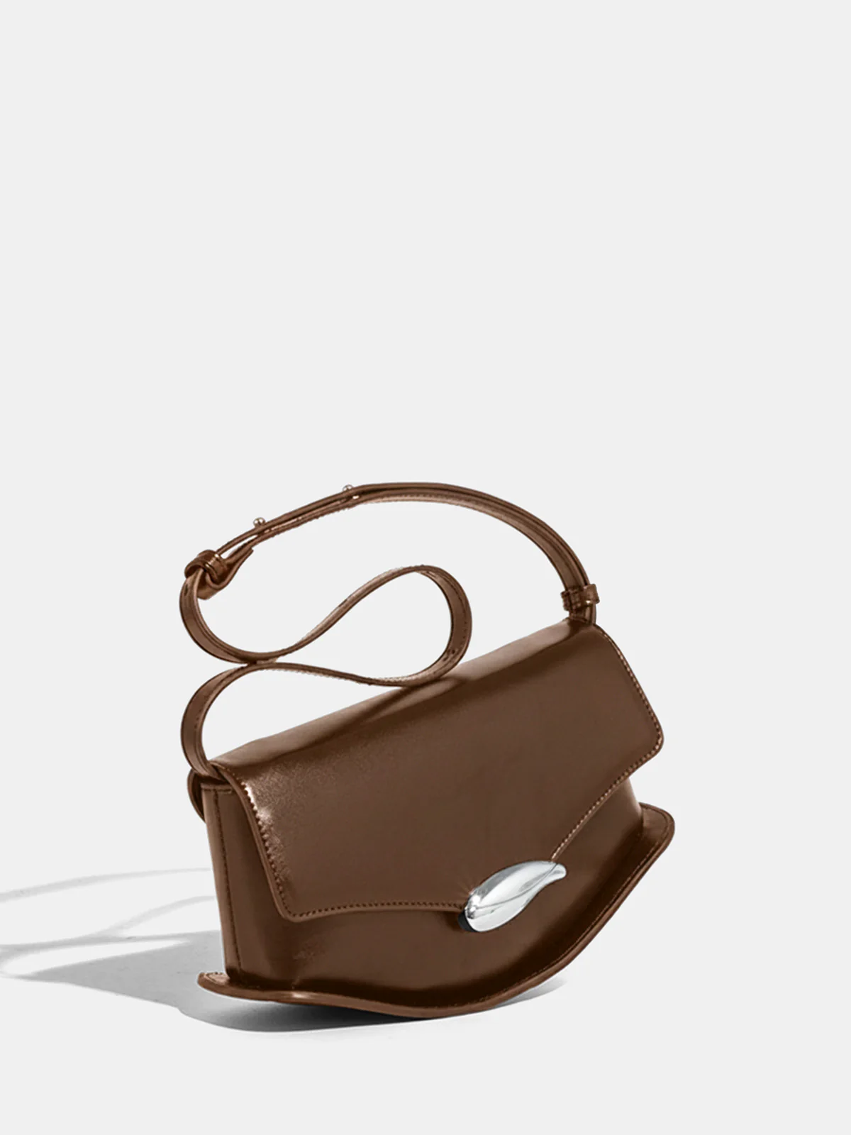 PU Leather Curved Shoulder Bag - Wholesalesil