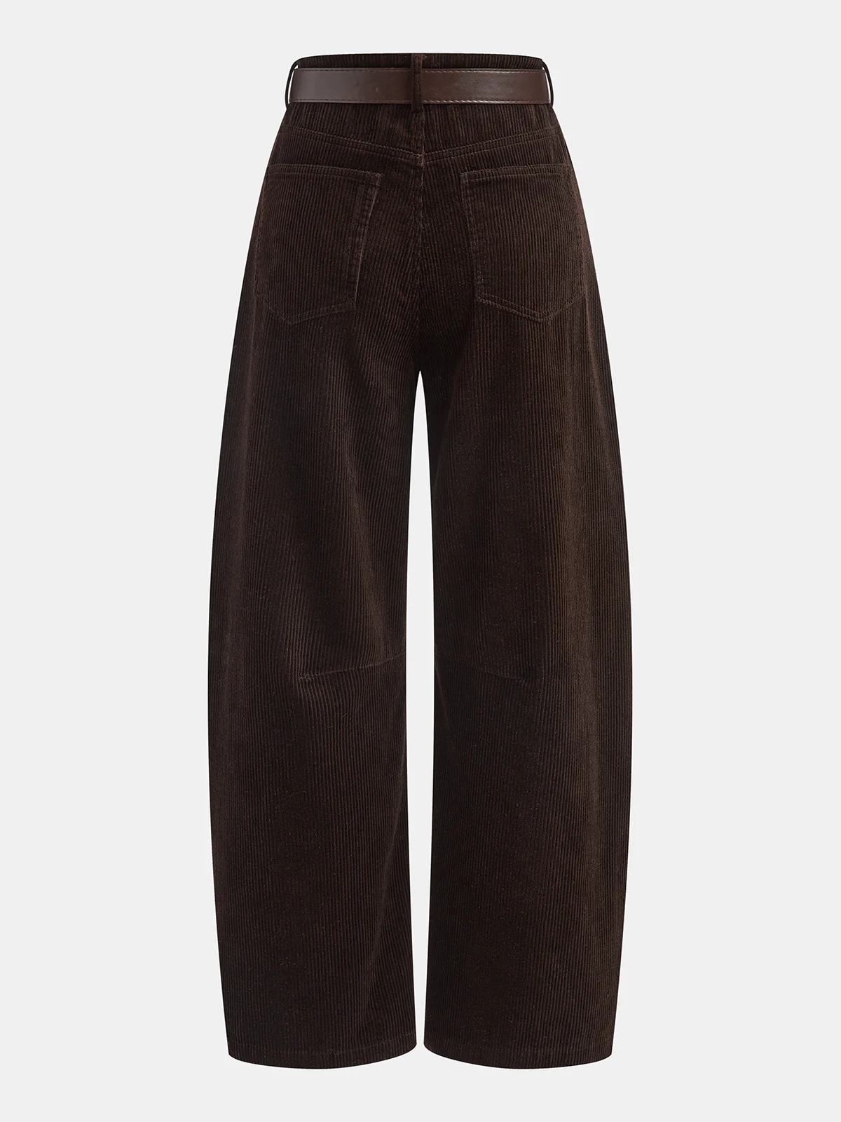 Belted Corduroy Wide-Leg Pants - Wholesalesil