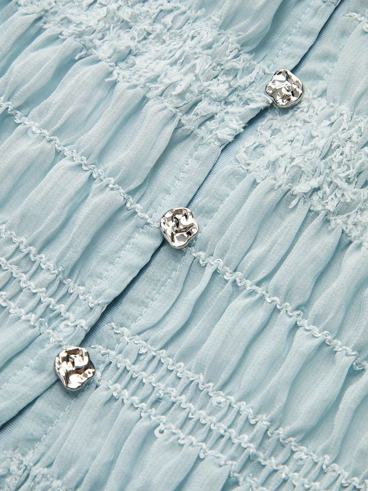 Ruched Ruffle Trim Blouse - Wholesalesil