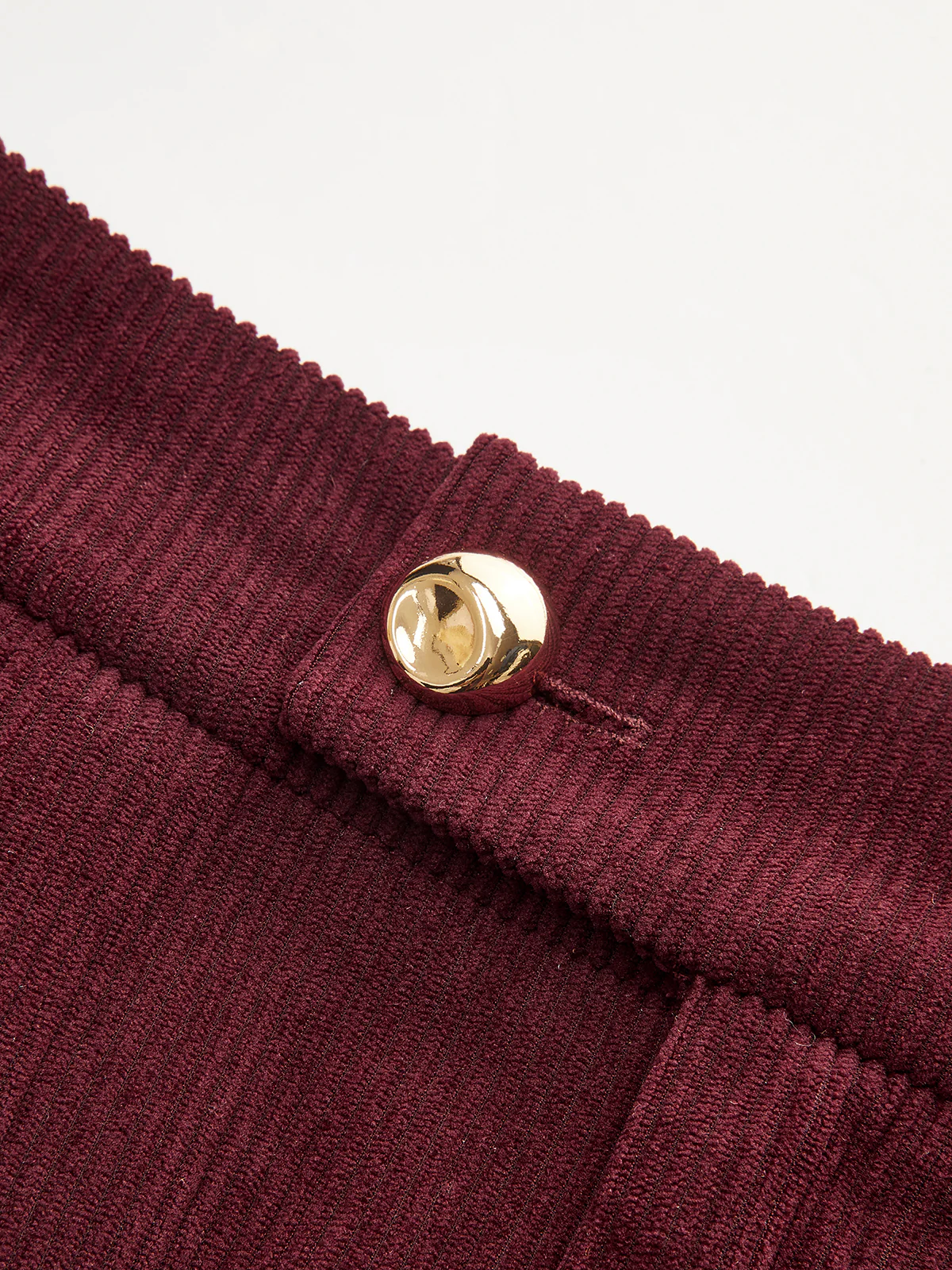 Pleated Cotton Corduroy Wide Leg Pants - Wholesalesil