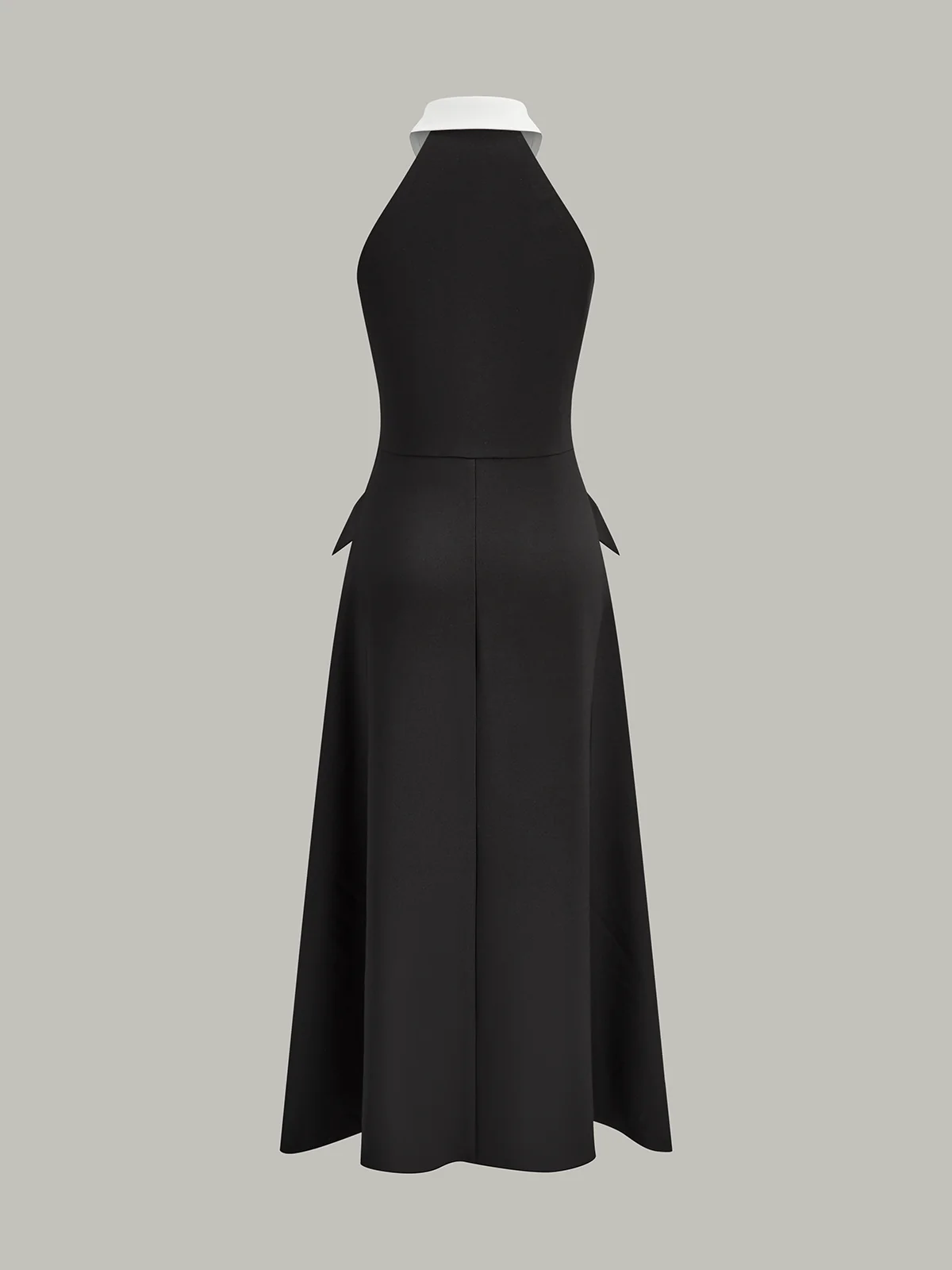 Cut-Out Contrast Collared Maxi Dress - Wholesalesil