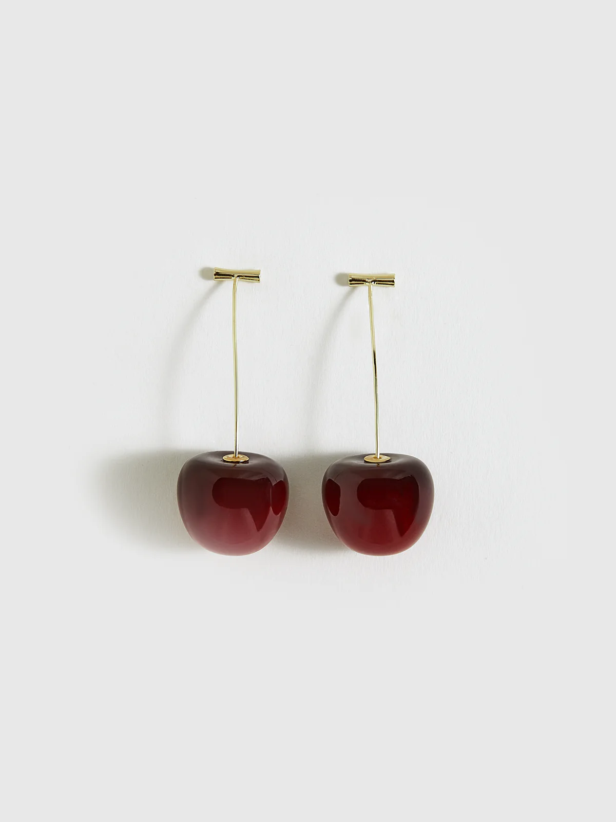 Cherry Shaped Dangle Earrings - Wholesalesil