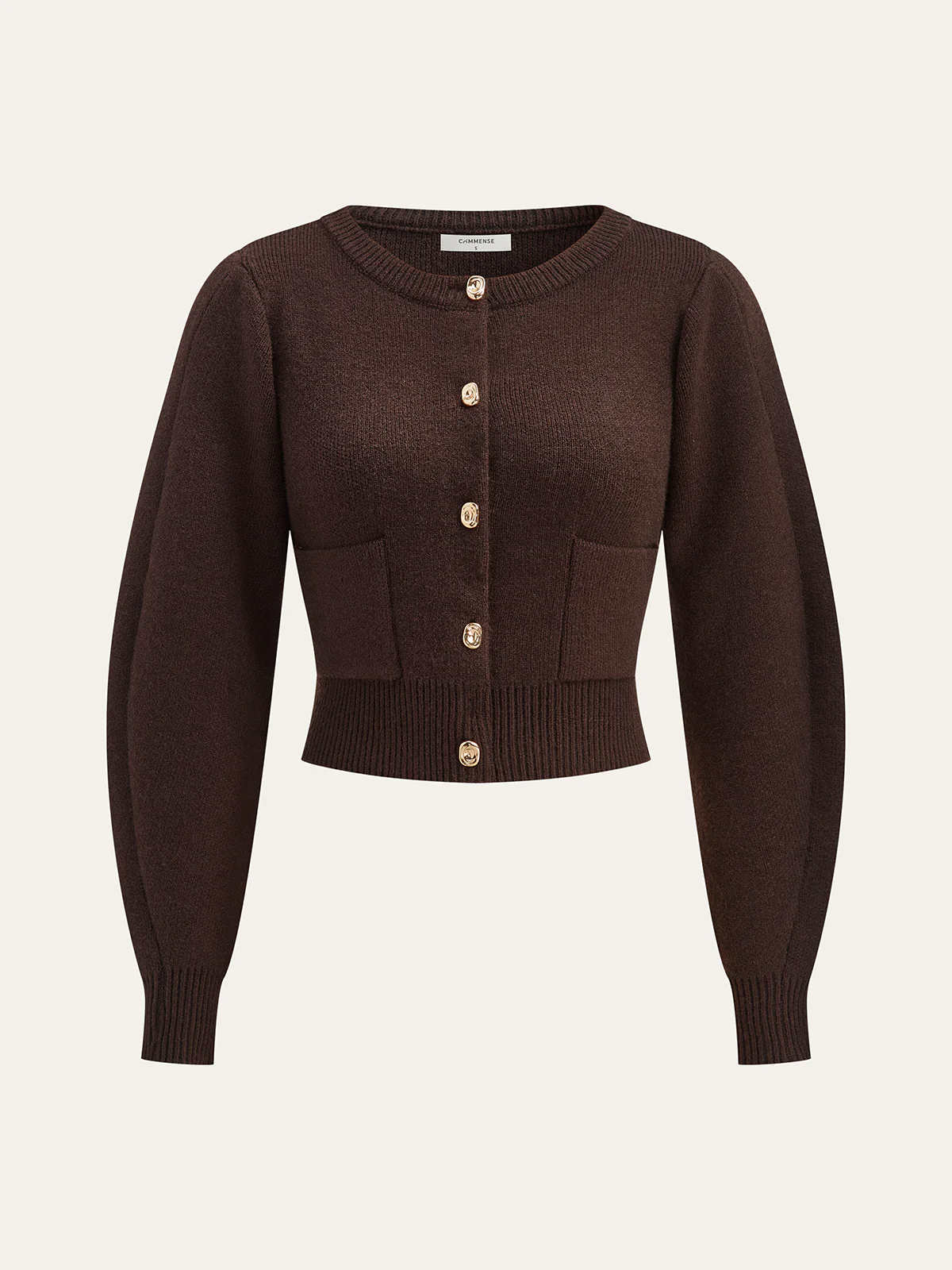 Lamb Sleeve Metal Button Knit Top and Skirt Set - Wholesalesil