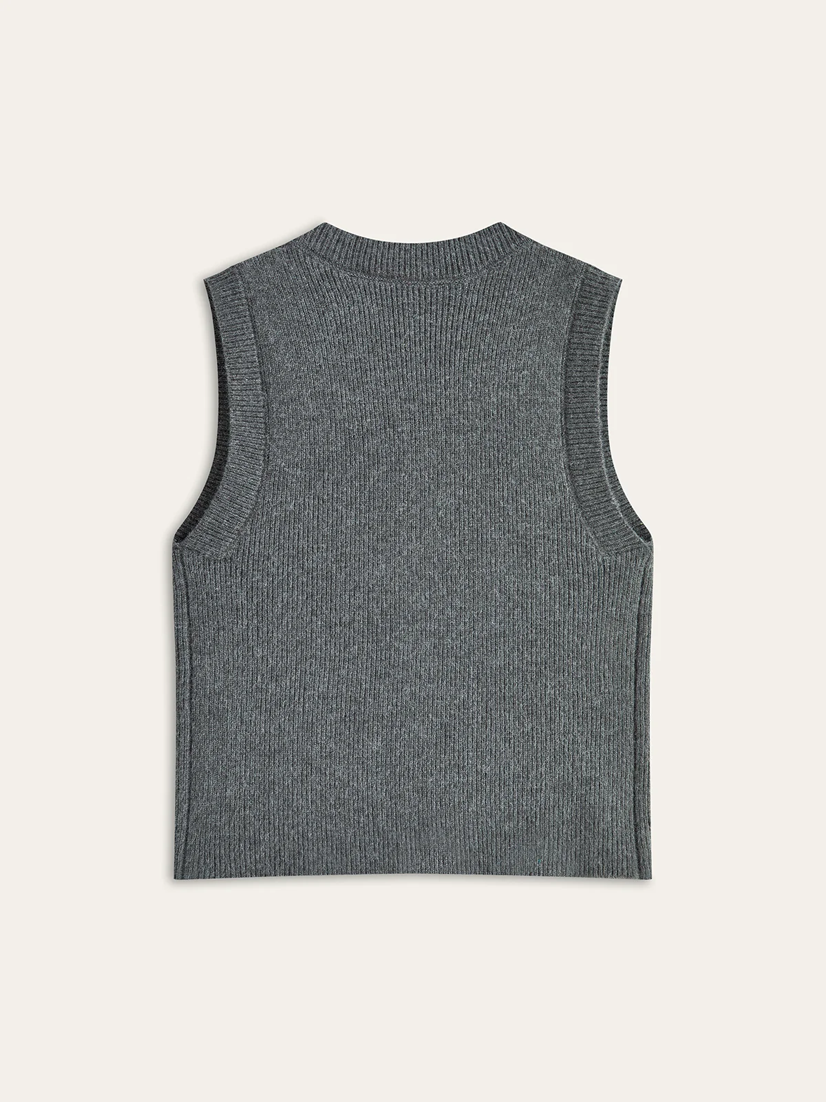 Contrast Stitching Two-toned Sweater Vest - Wholesalesil