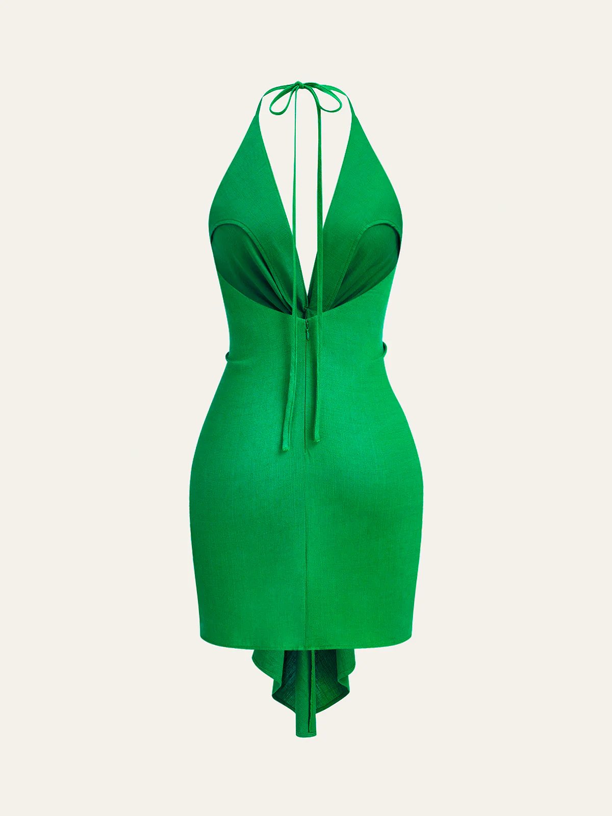 Halter Neck Knotted Dress - Wholesalesil