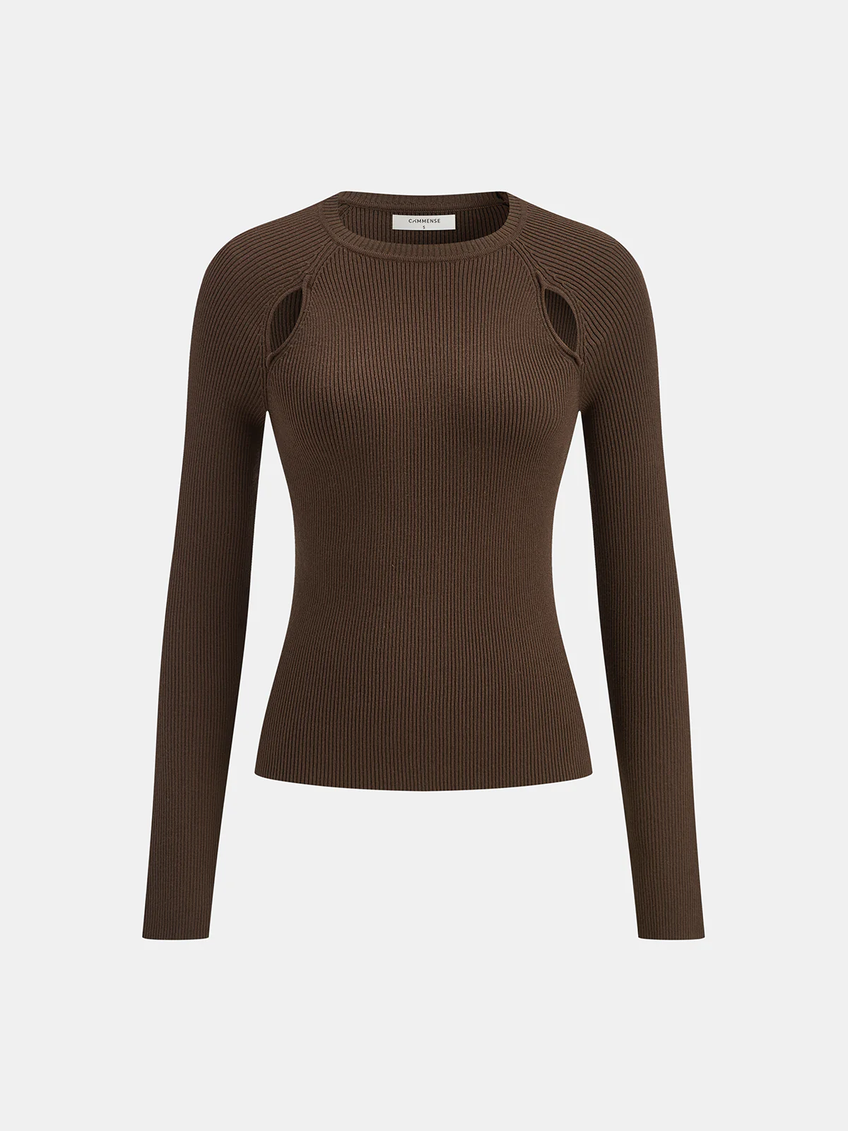 Slim Fit Cut-Out Long Sleeve Top - Wholesalesil