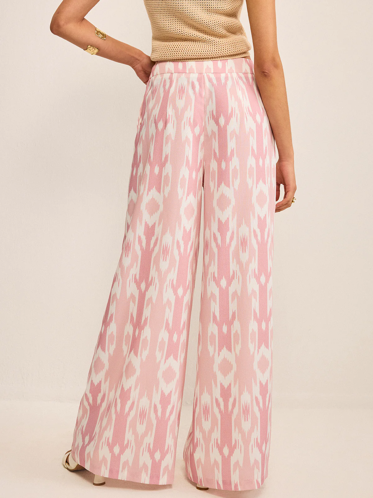 Boho Linen-Look Wide-Leg Pants - Wholesalesil
