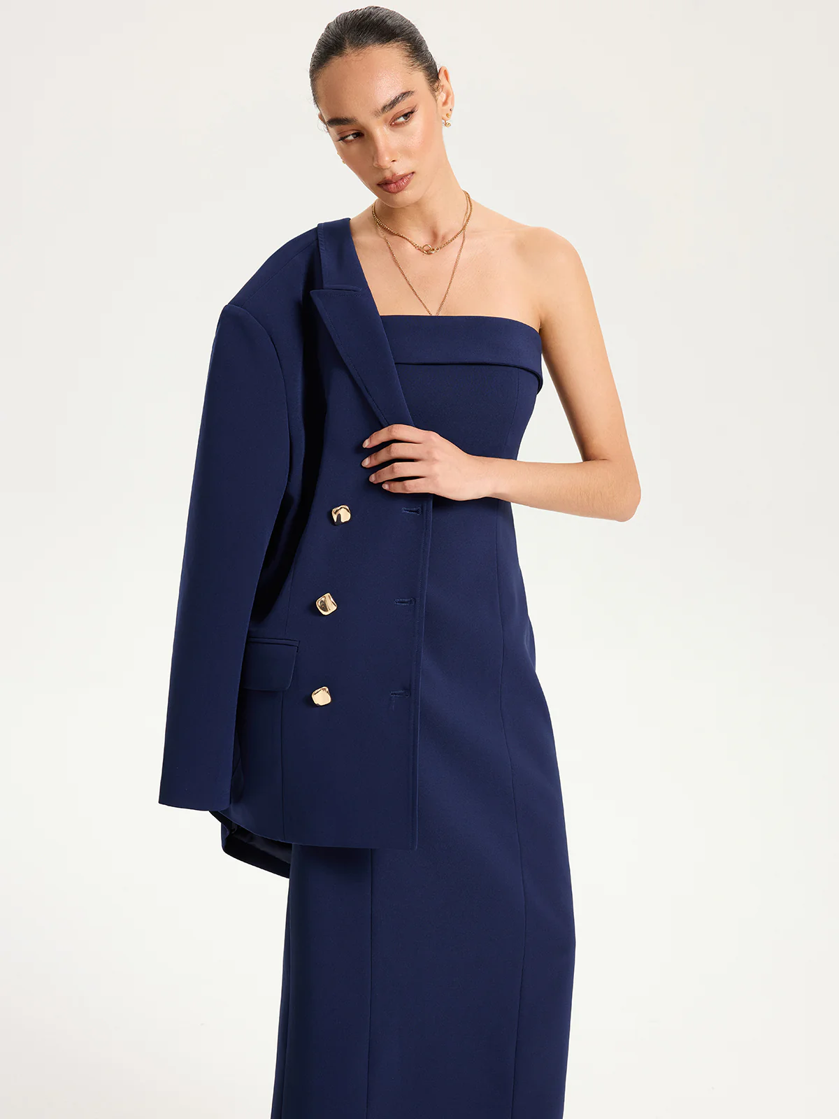 Strapless Maxi Dress with Removable Clear Straps - Wholesalesil