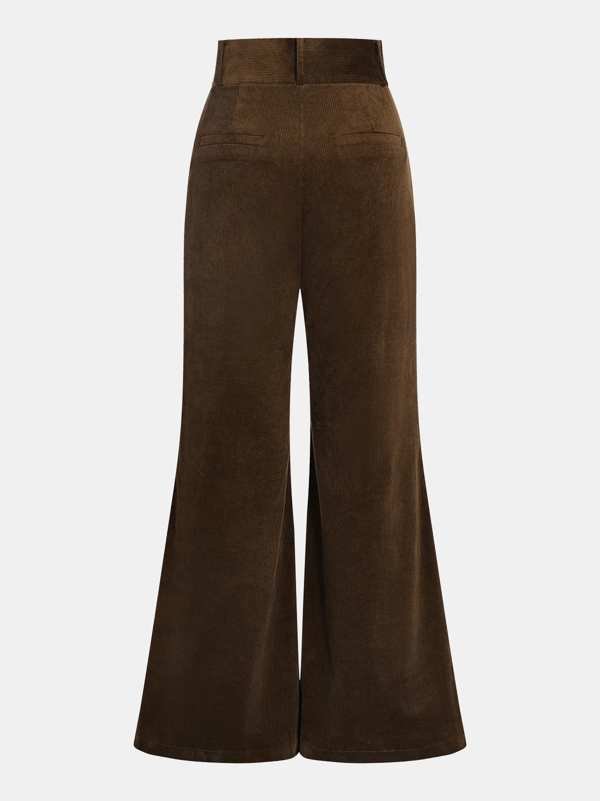 High-Waist Corduroy Flare Pants - Wholesalesil