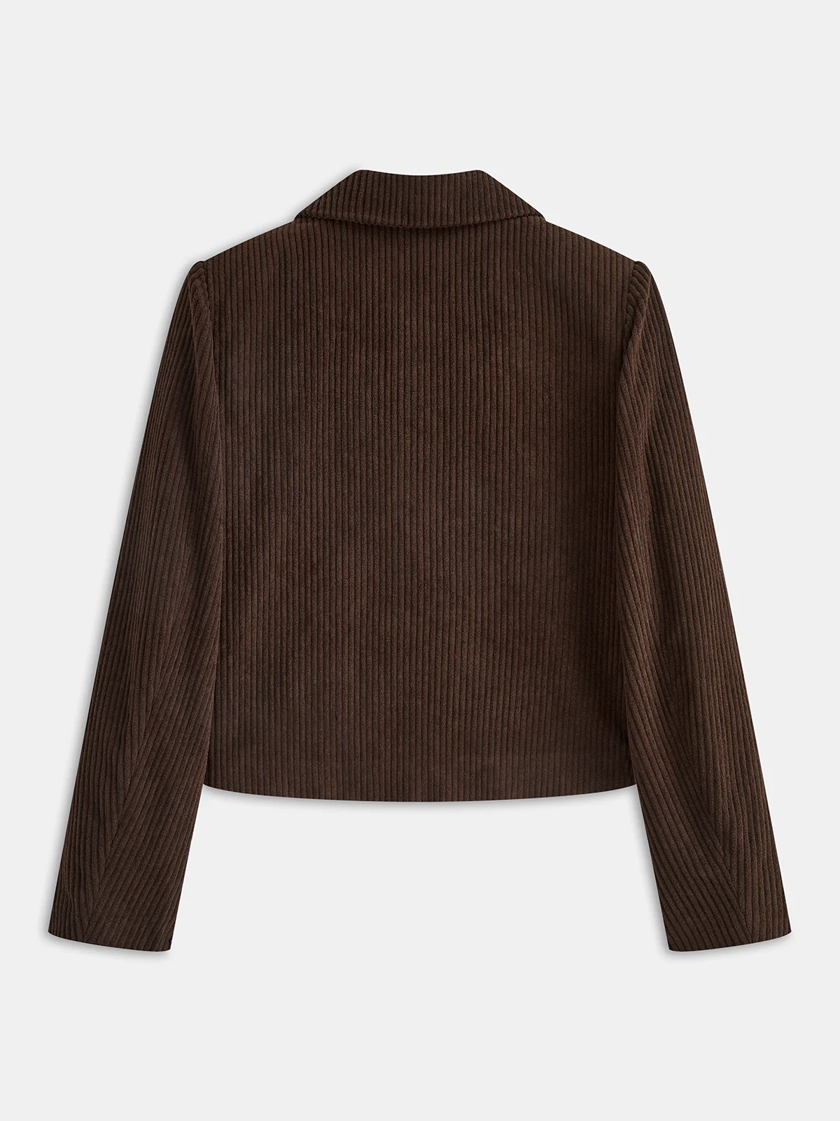 Corduroy Metal Button Cropped Jacket - Wholesalesil