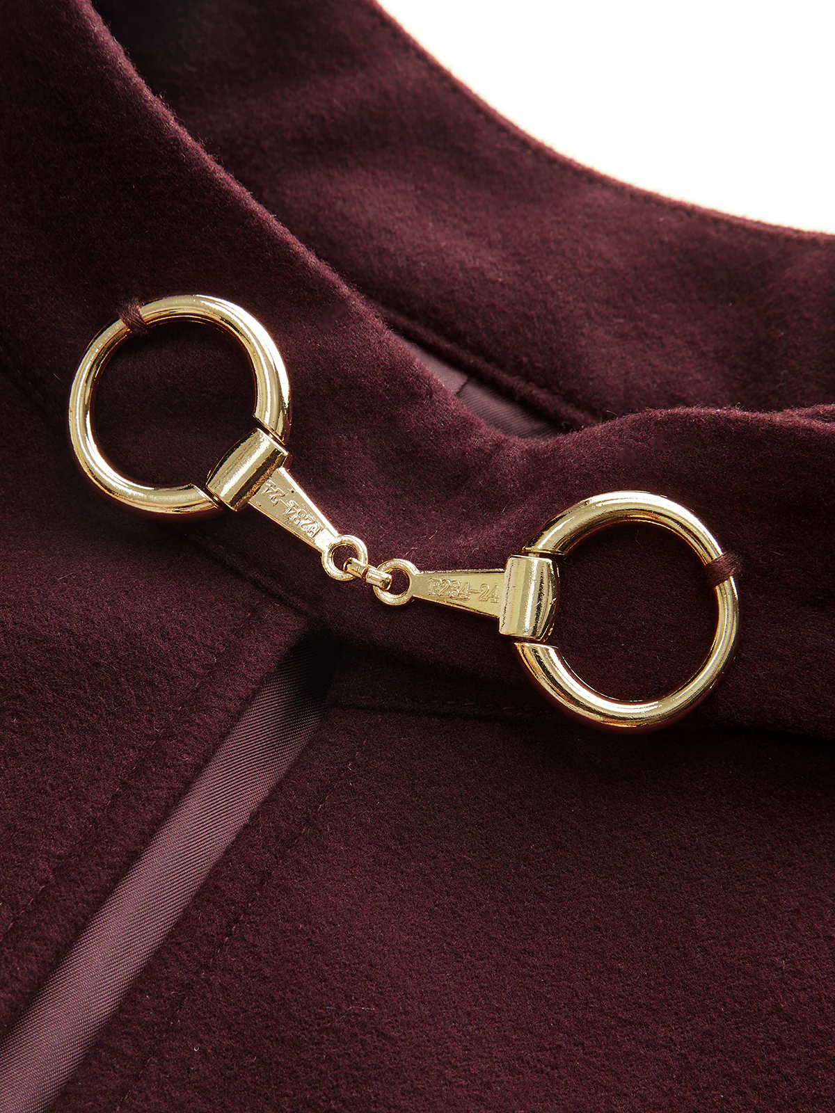 Metal Detail Cotton Blend Cloak - Wholesalesil