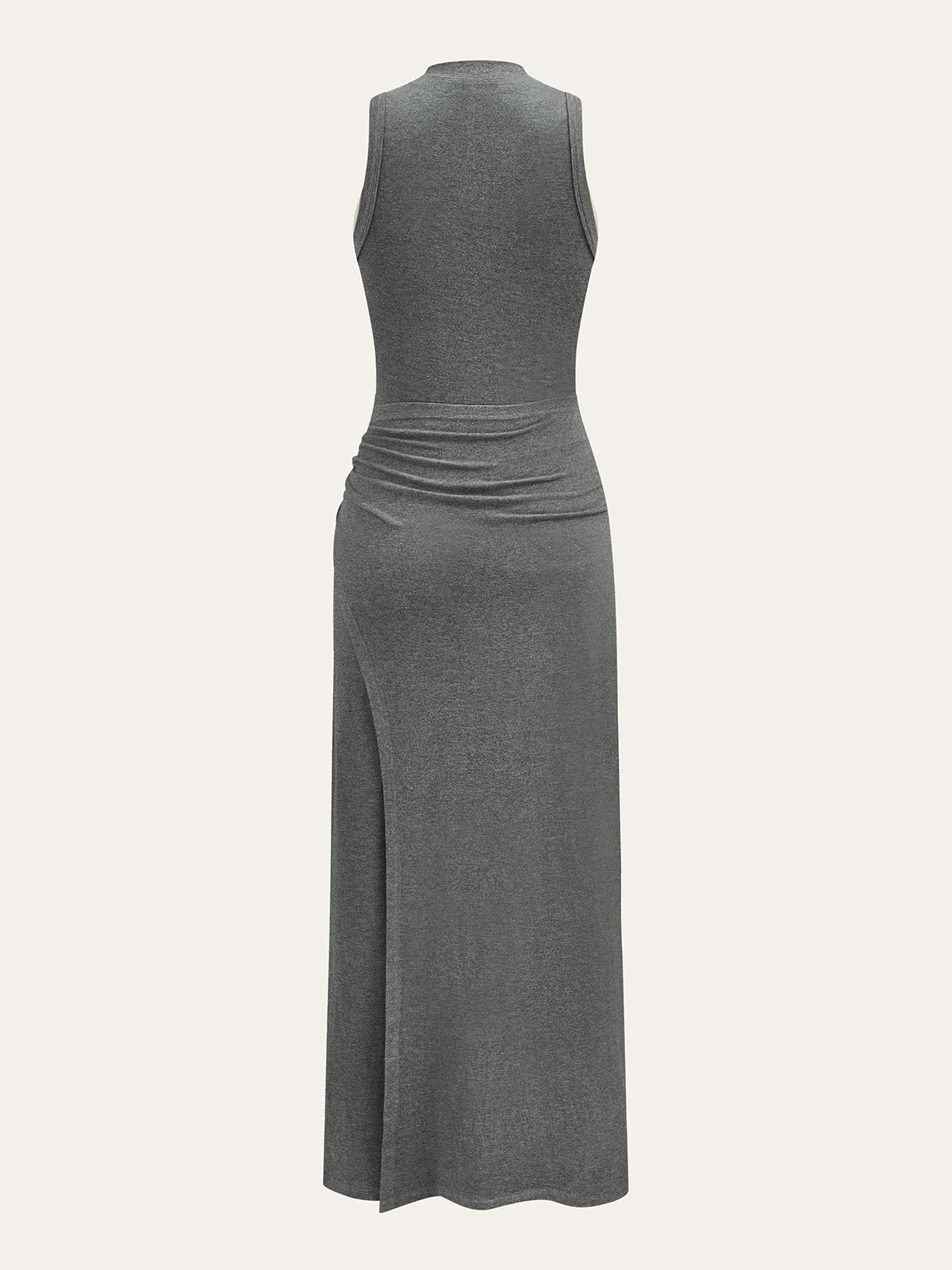 Sleeveless Mock Neck Midi Dress - Wholesalesil