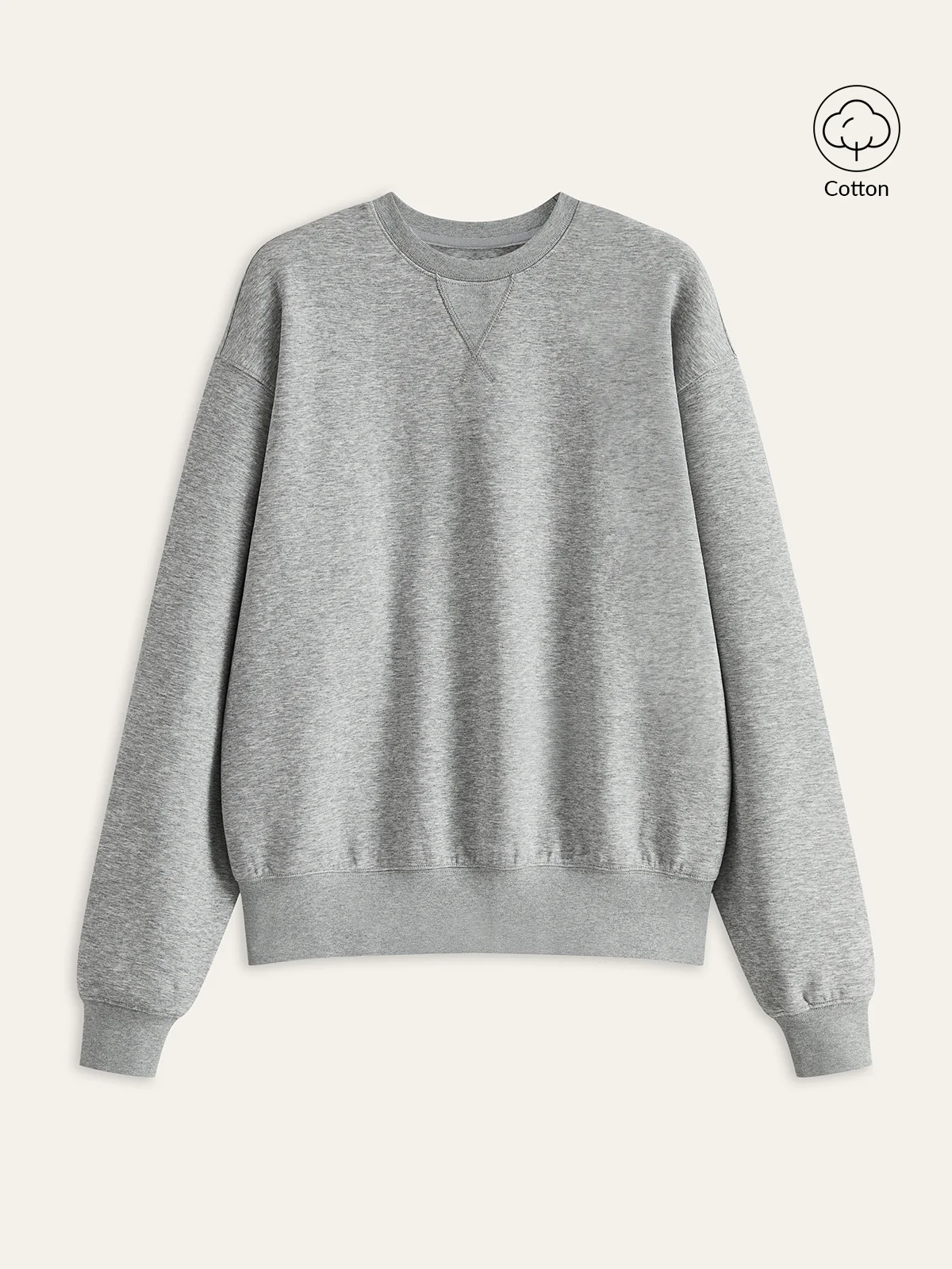 Cotton Blend Crew Neck Sweatshirt - Wholesalesil