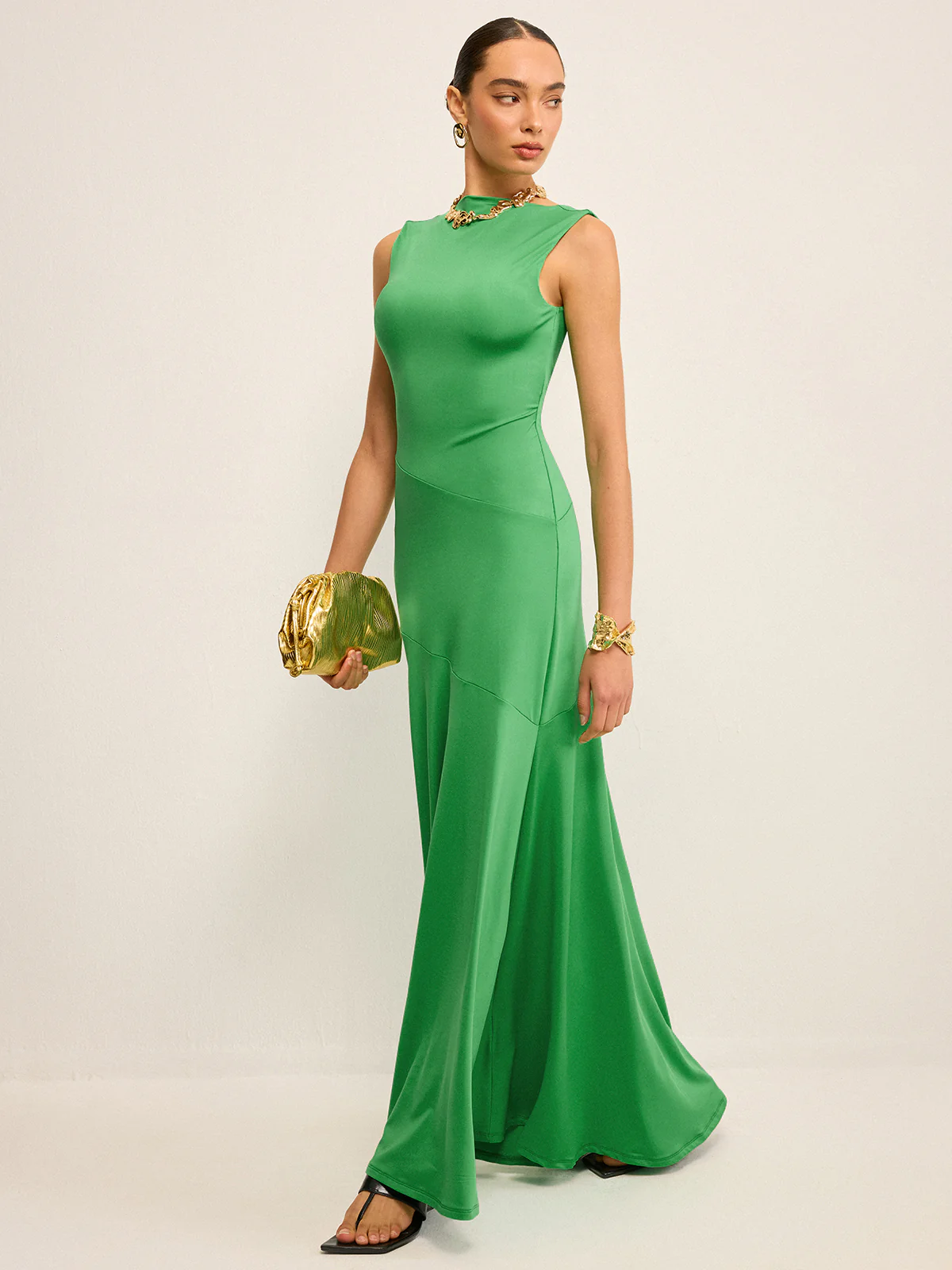 Sleeveless Backless Maxi Dress - Wholesalesil