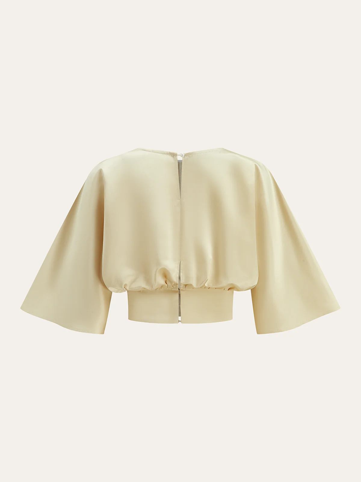 Metal Detail Satin Crop Top - Wholesalesil
