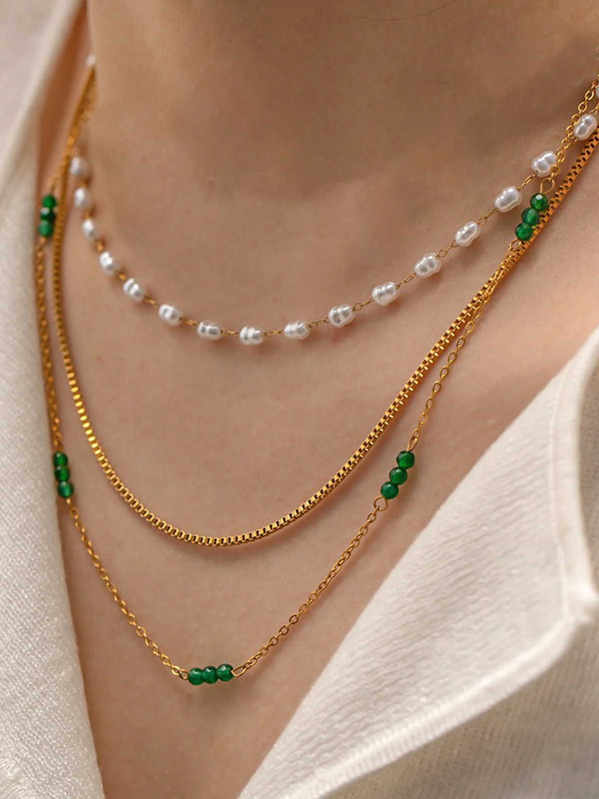 Stackable Beaded Necklace - Wholesalesil