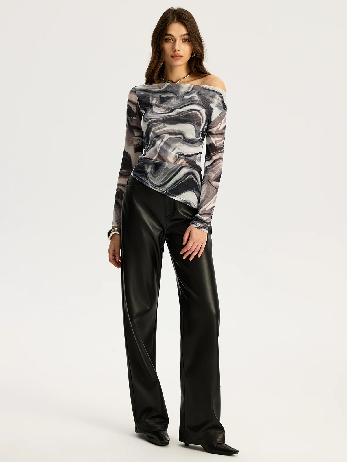 Stormy Mesh Off Shoulder Top - Wholesalesil