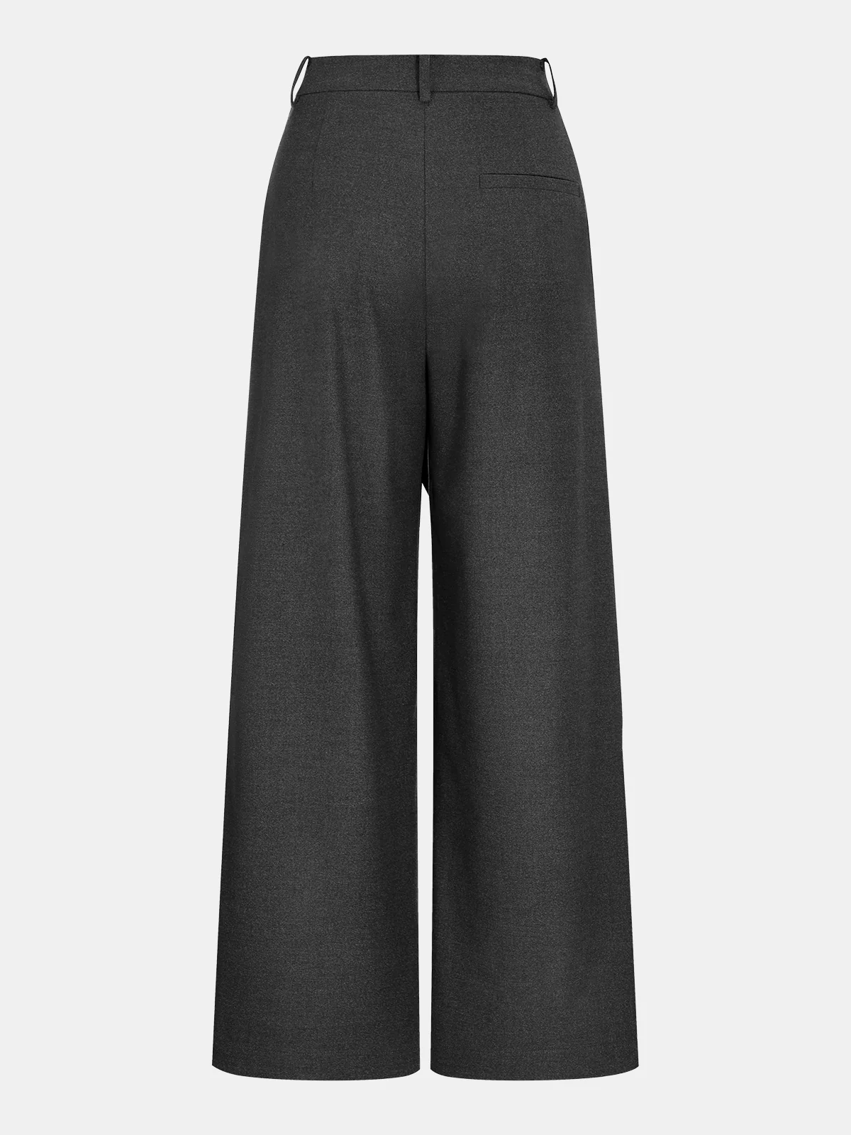 Asymmetric Mid-Waist Wide-Leg Pants - Wholesalesil