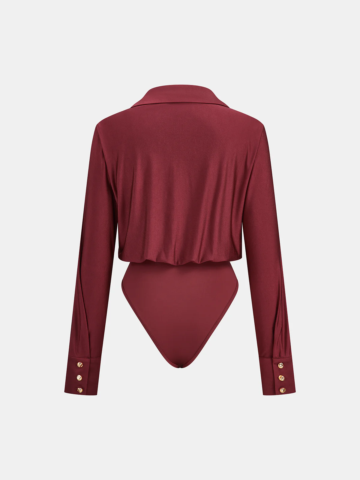 Collared Long Sleeve Bodysuit - Wholesalesil